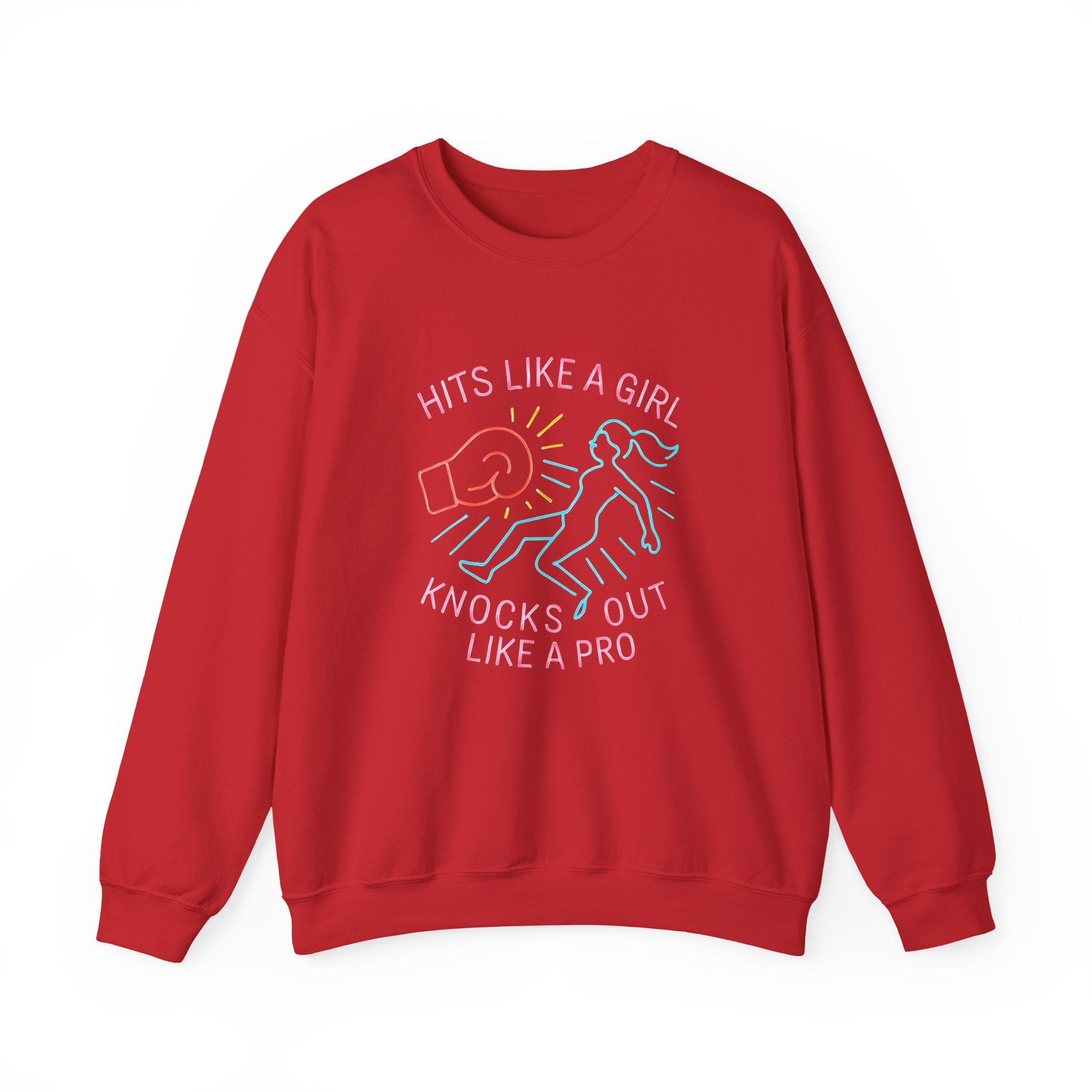 Empowering Crewneck Sweatshirt | Hits Like a Girl Design