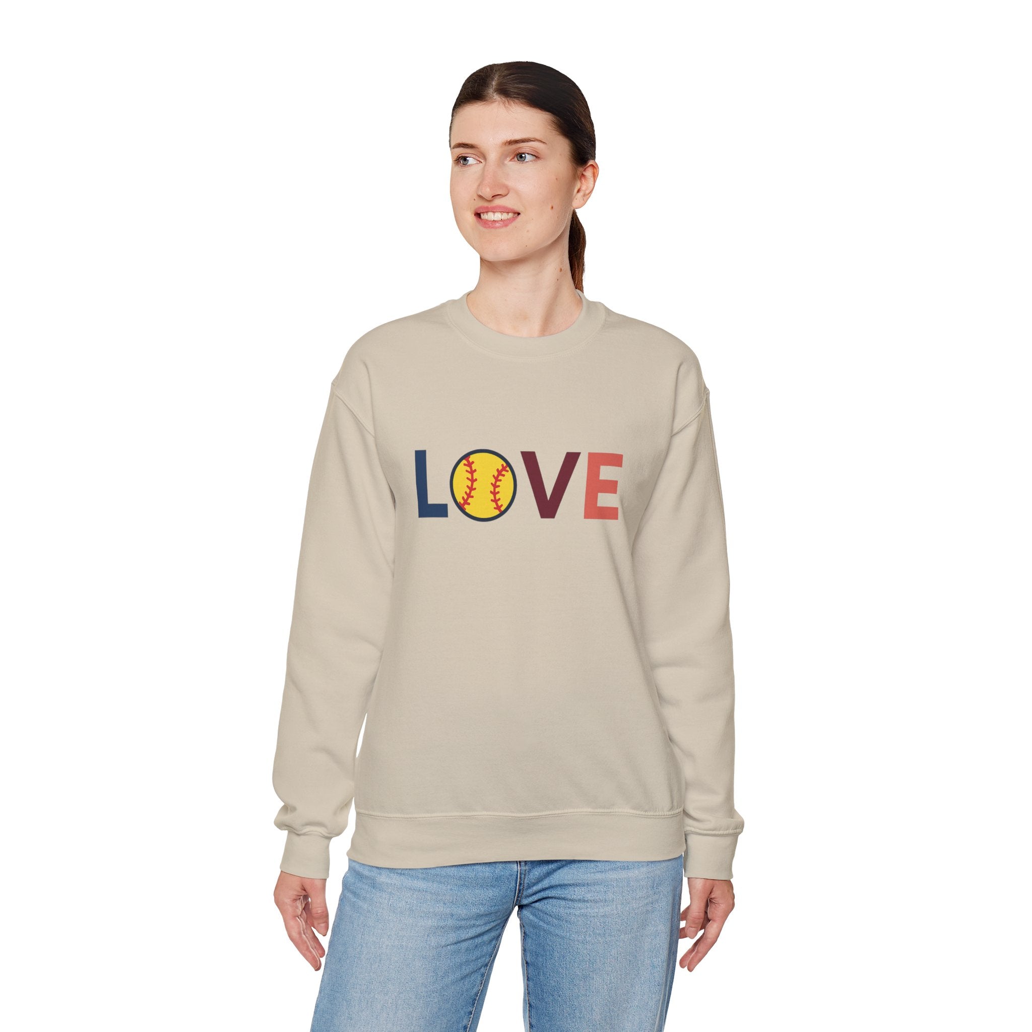 Love Baseball Crewneck Sweatshirt
