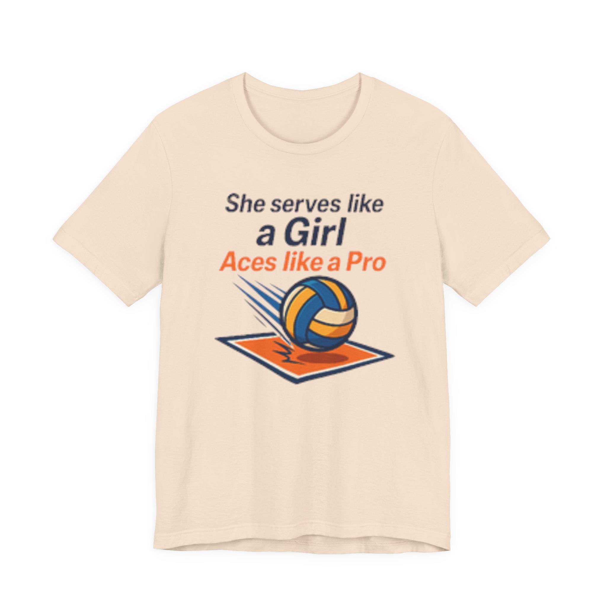 She Serves Like A Girl Tee, Volleyball Shirt