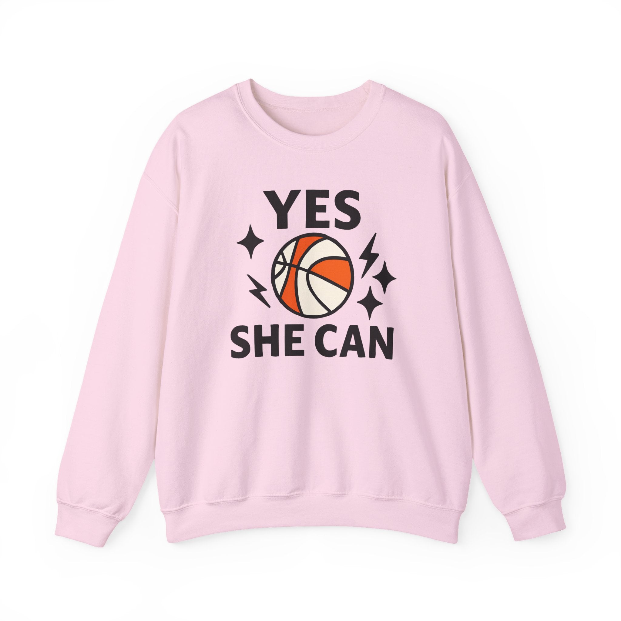 Yes, She Can Basketball Sweatshirt, Unisex Crewneck