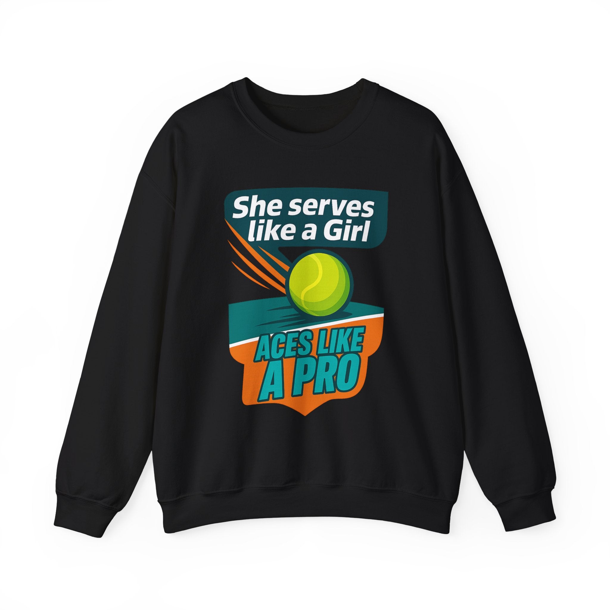 She Serves Like A Girl Sweatshirt, Unisex Crewneck