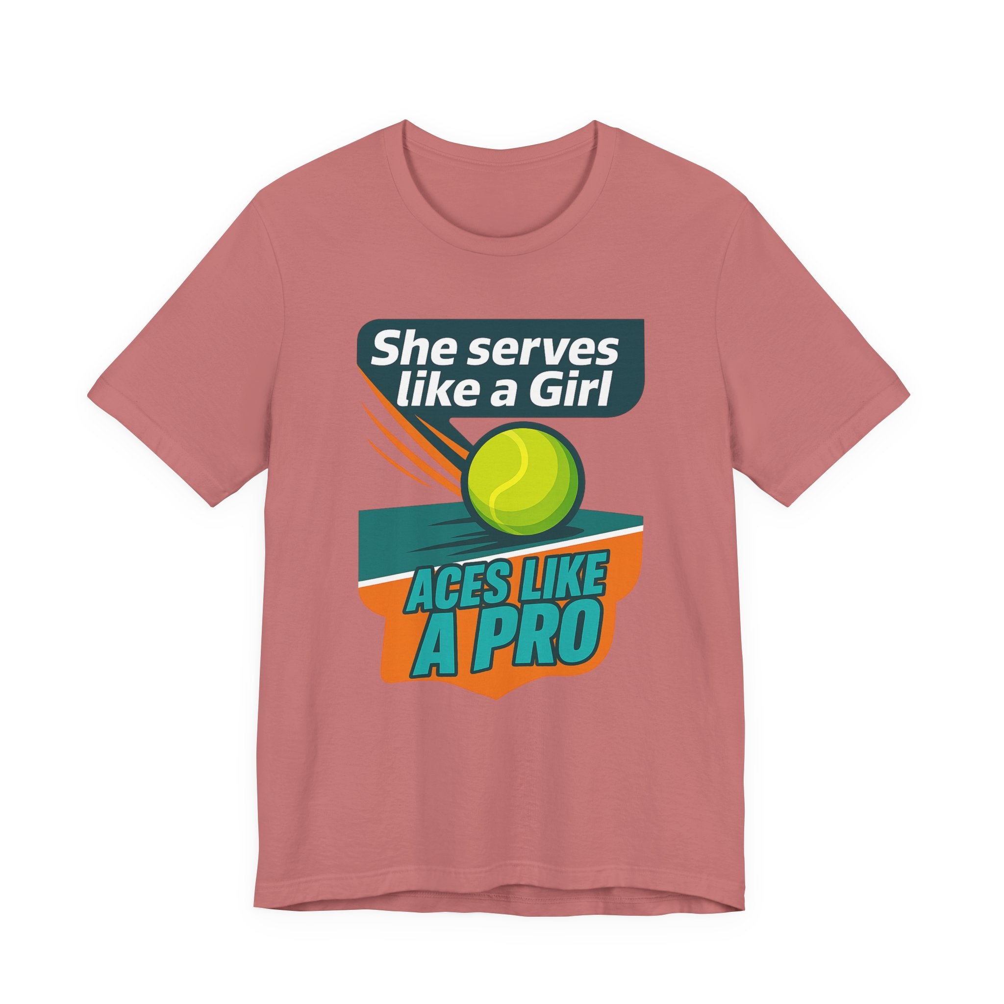 Empowering Tennis Tee - She Serves Like A Girl