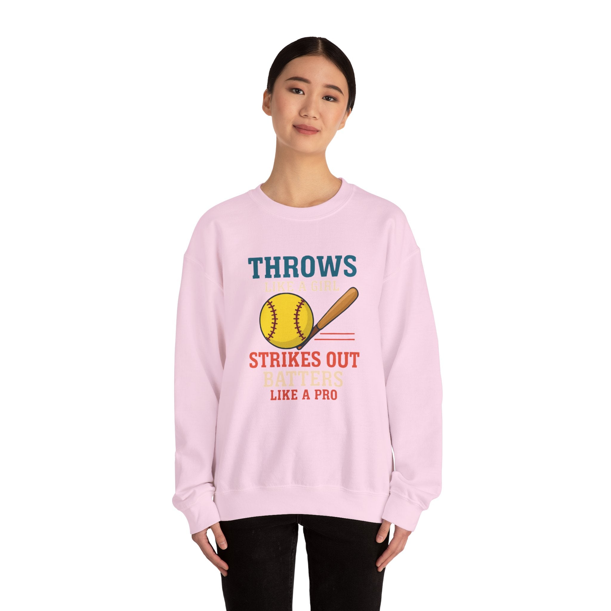 Softball Inspired Crewneck Sweatshirt