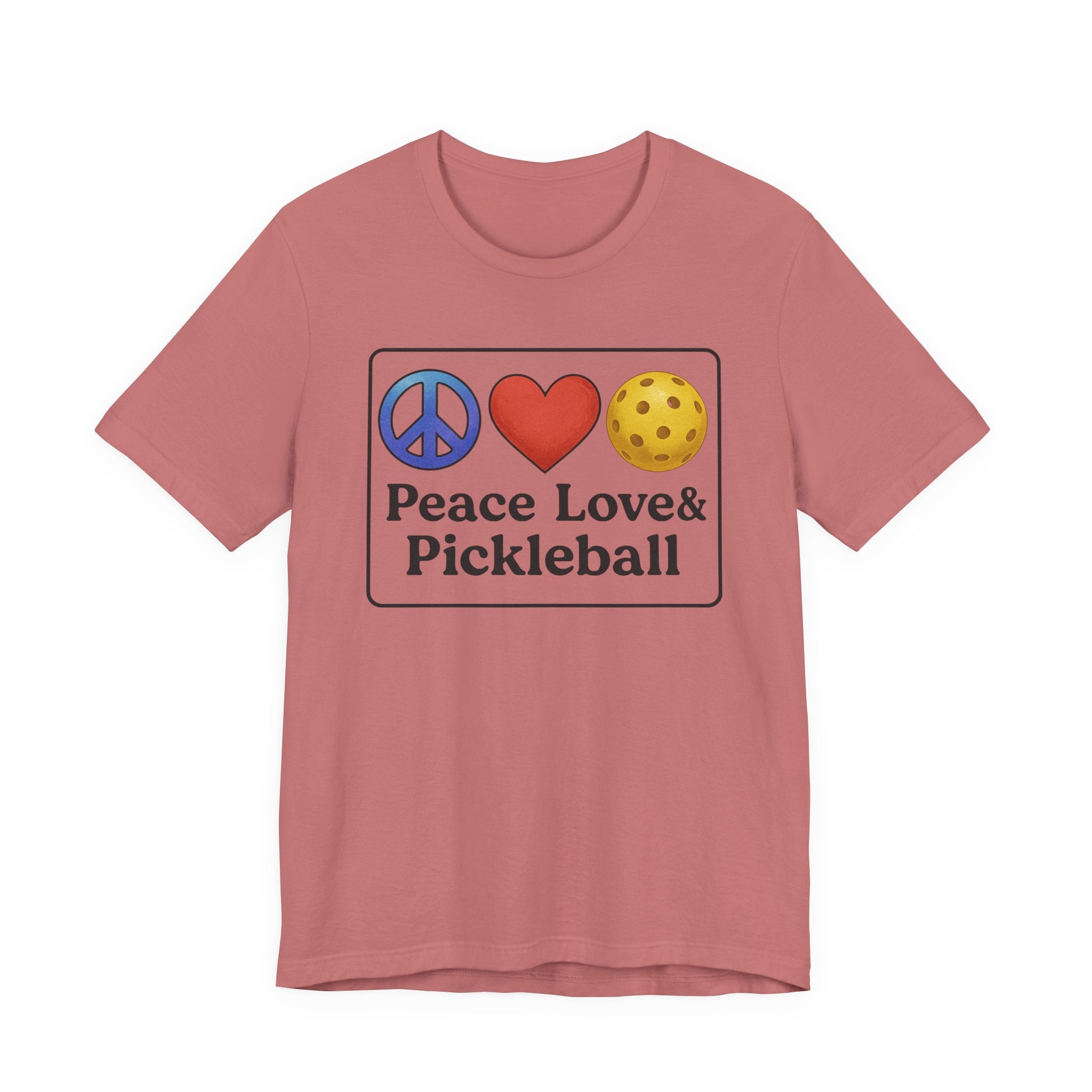 Peace Love & Pickleball Unisex Tee, Fun Pickleball Shirt