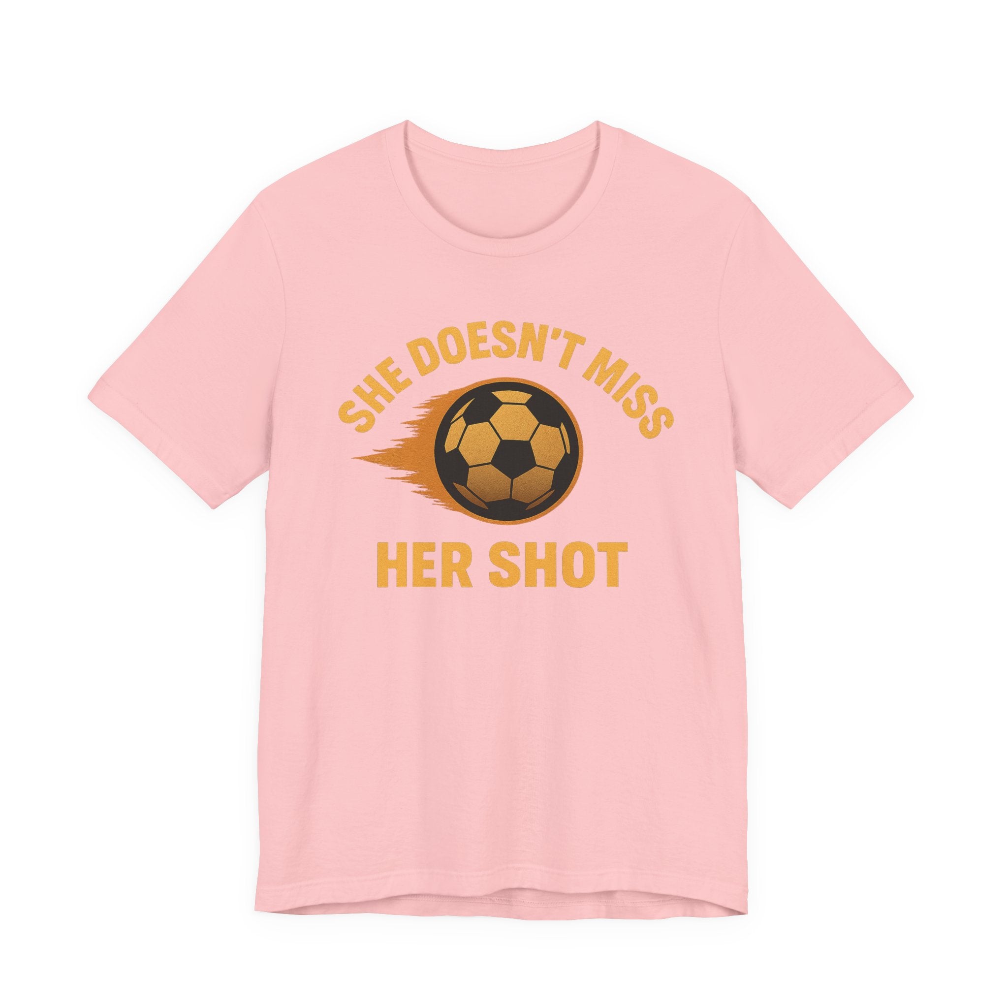 Soccer Motivational Tee - She Doesn't Miss Her Shot