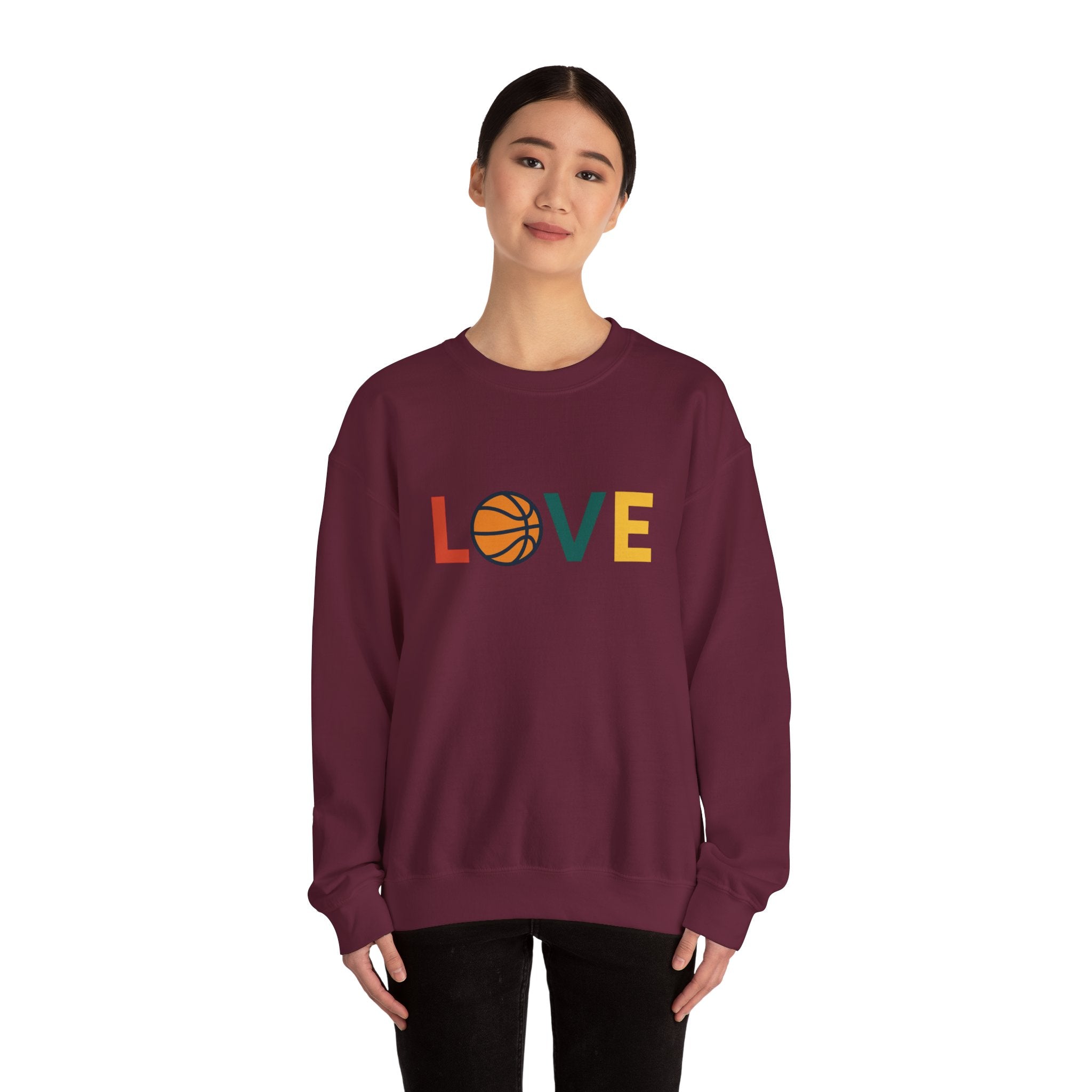 Love Basketball Sweatshirt, Unisex Crewneck