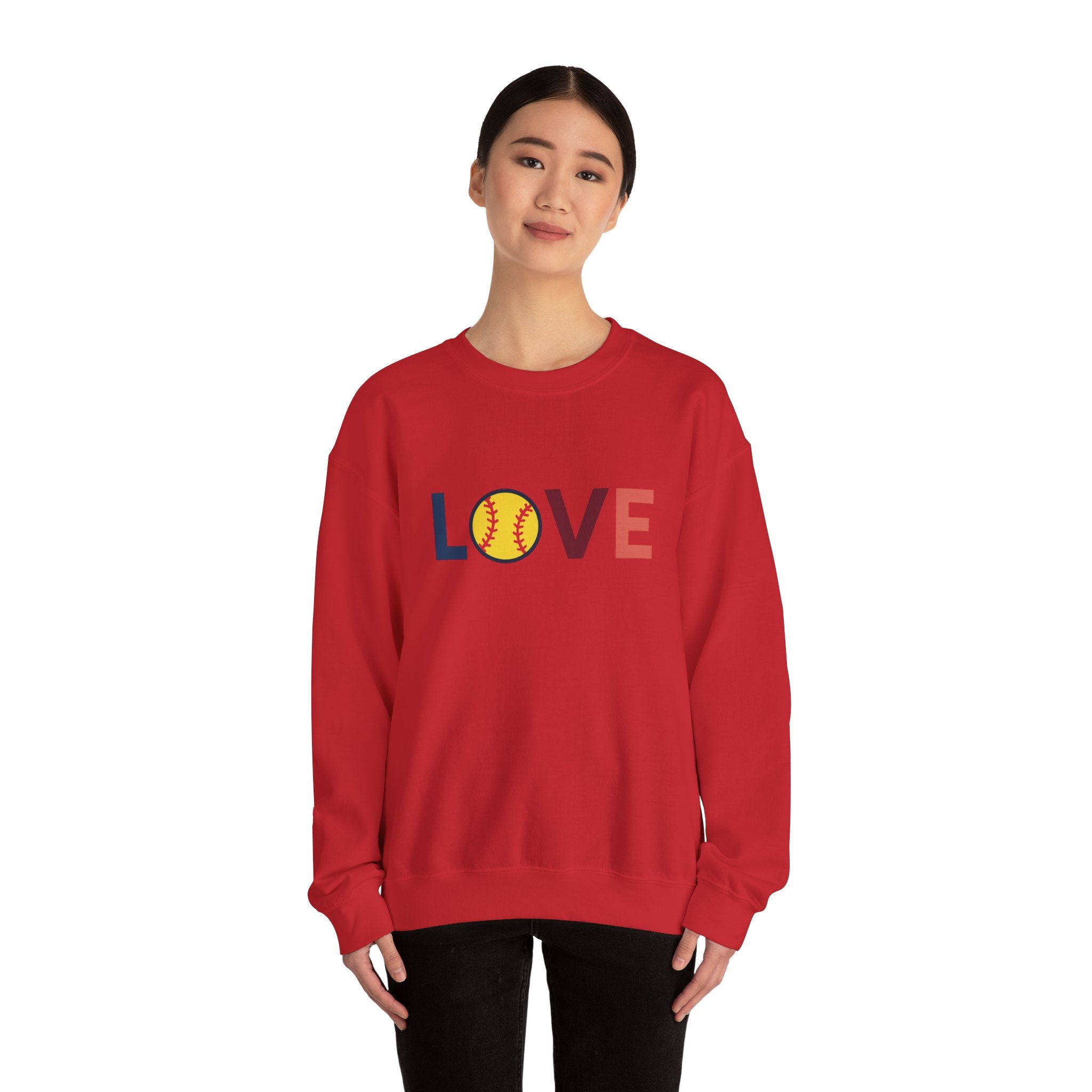 Love Baseball Crewneck Sweatshirt