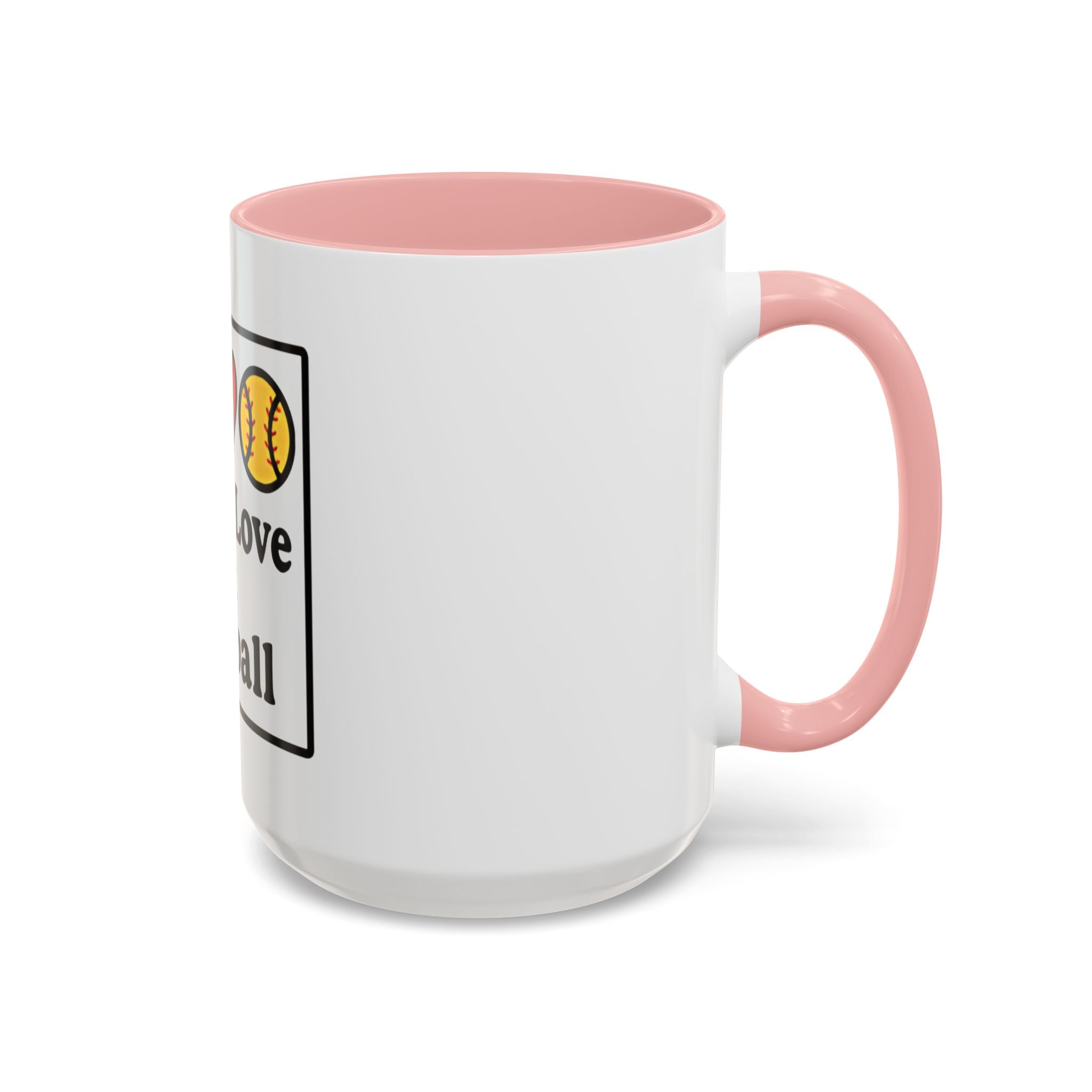 Peace Love Softball Coffee Mug, Sporty Mug for Softball Fans