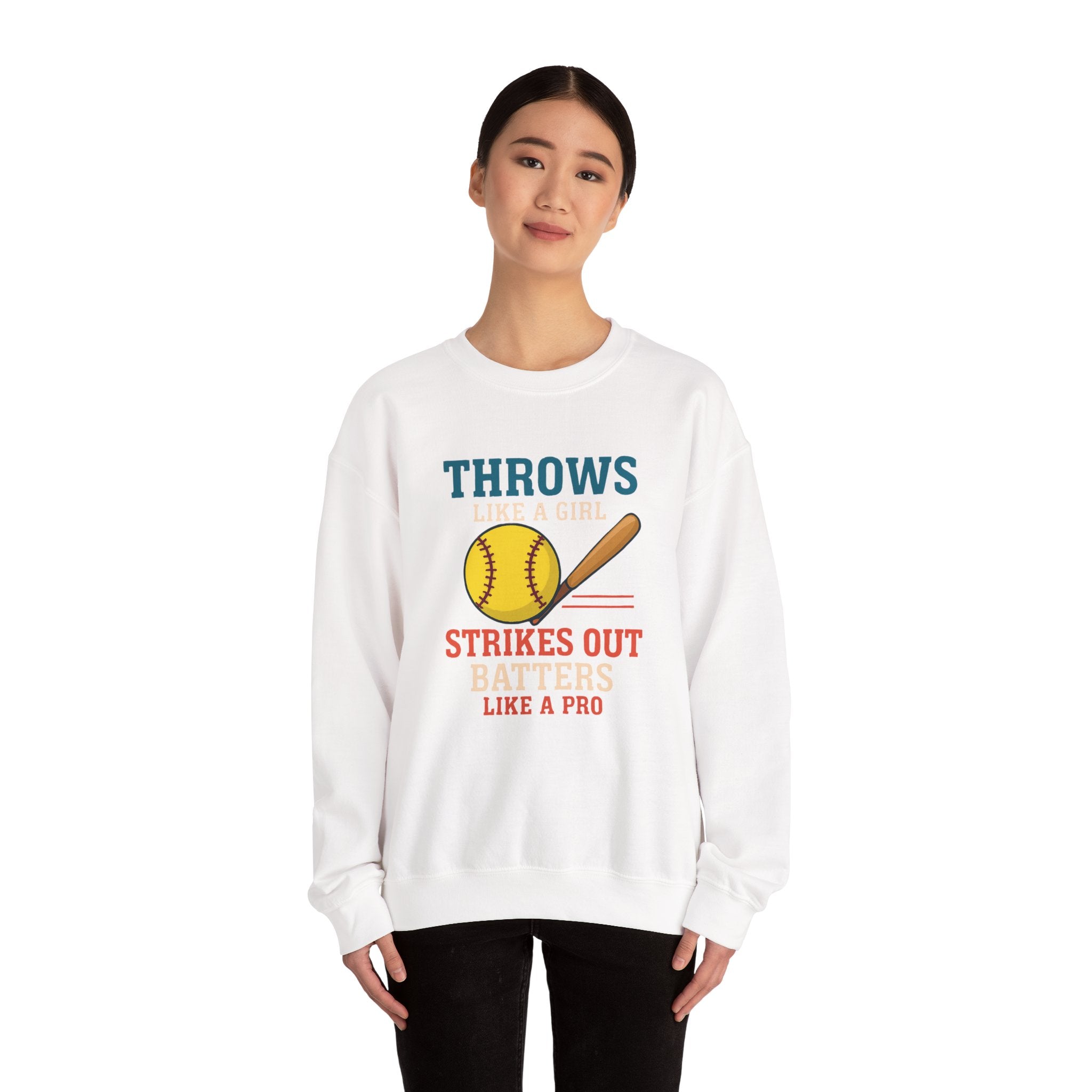 Softball Inspired Crewneck Sweatshirt