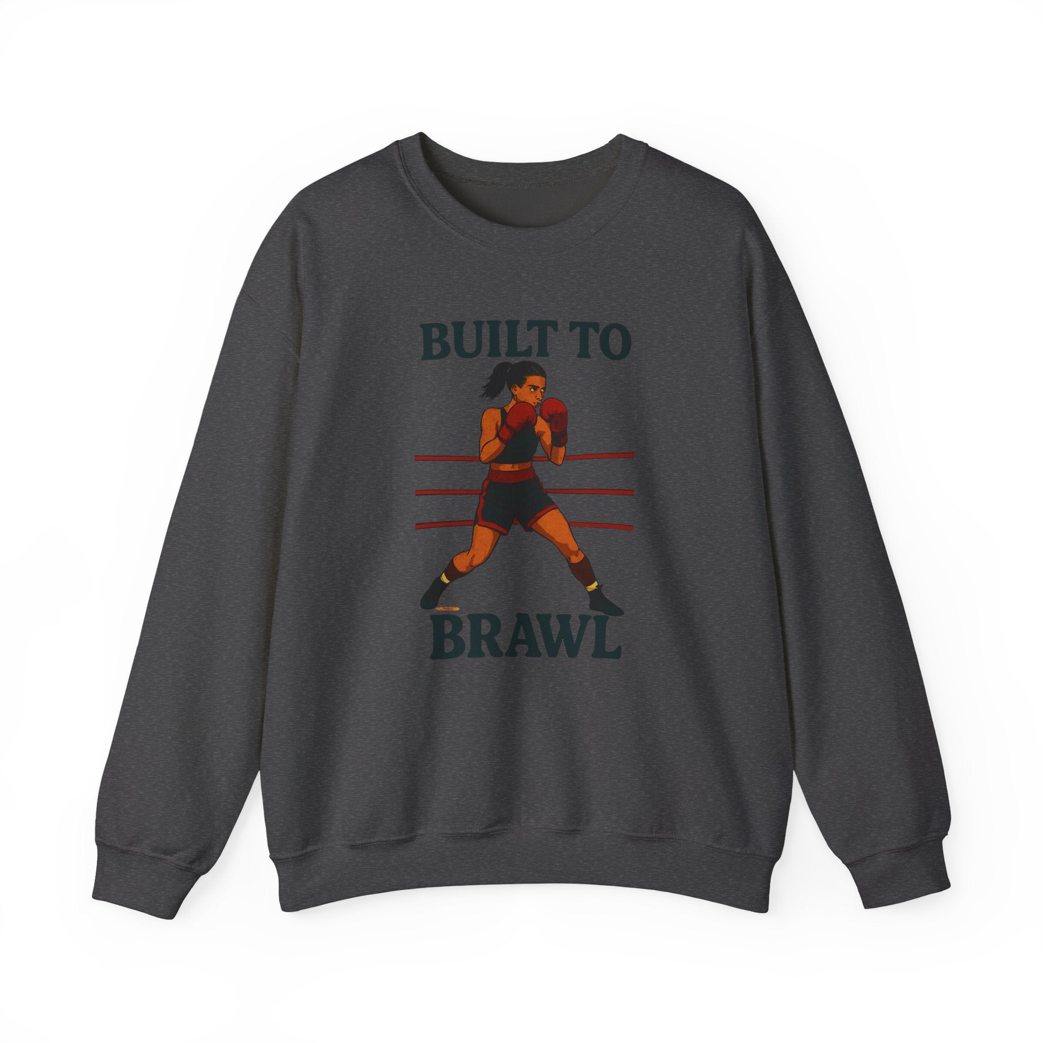 Built to Brawl Crewneck Sweatshirt, Unisex Fitness Apparel
