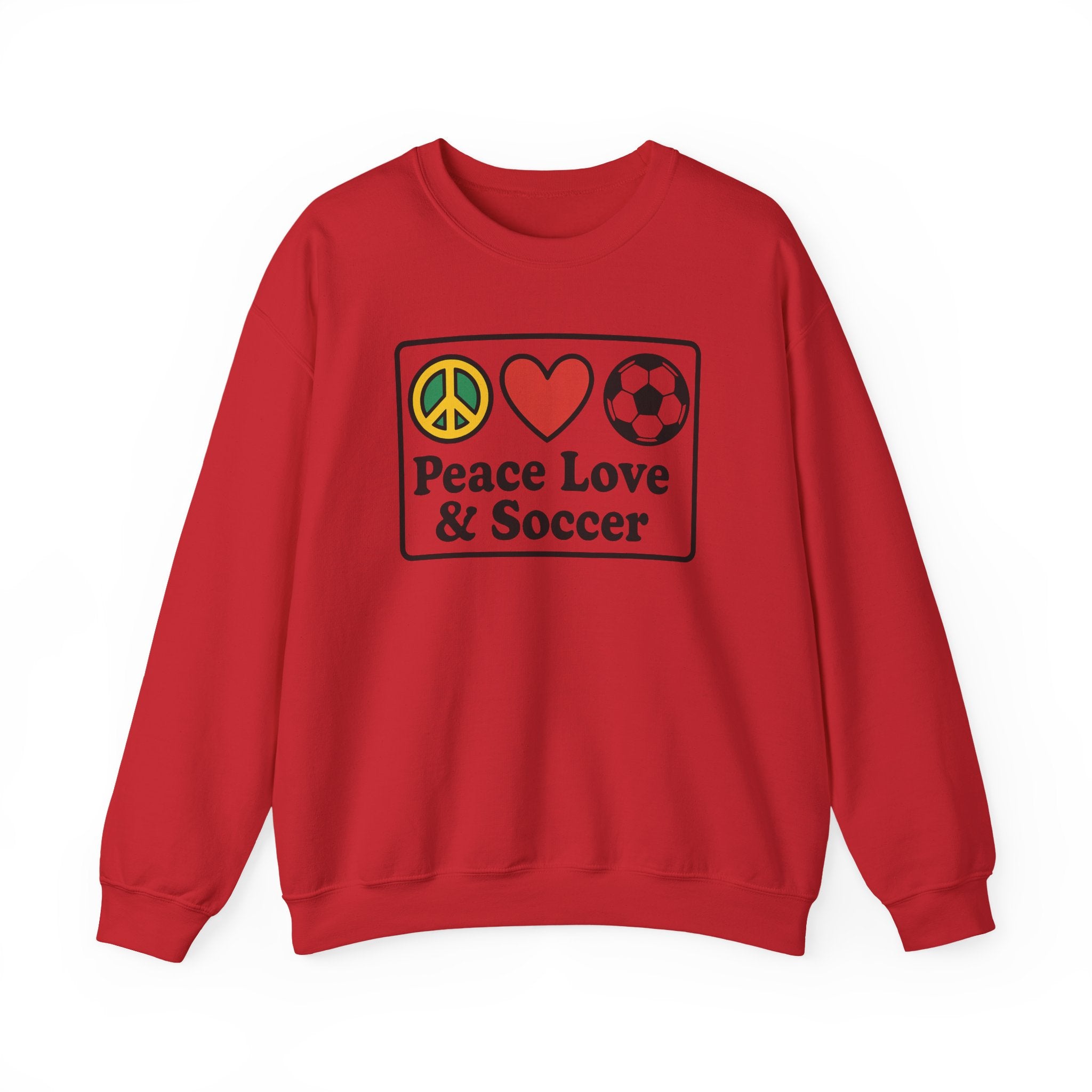 Peace Love & Soccer Crewneck Sweatshirt