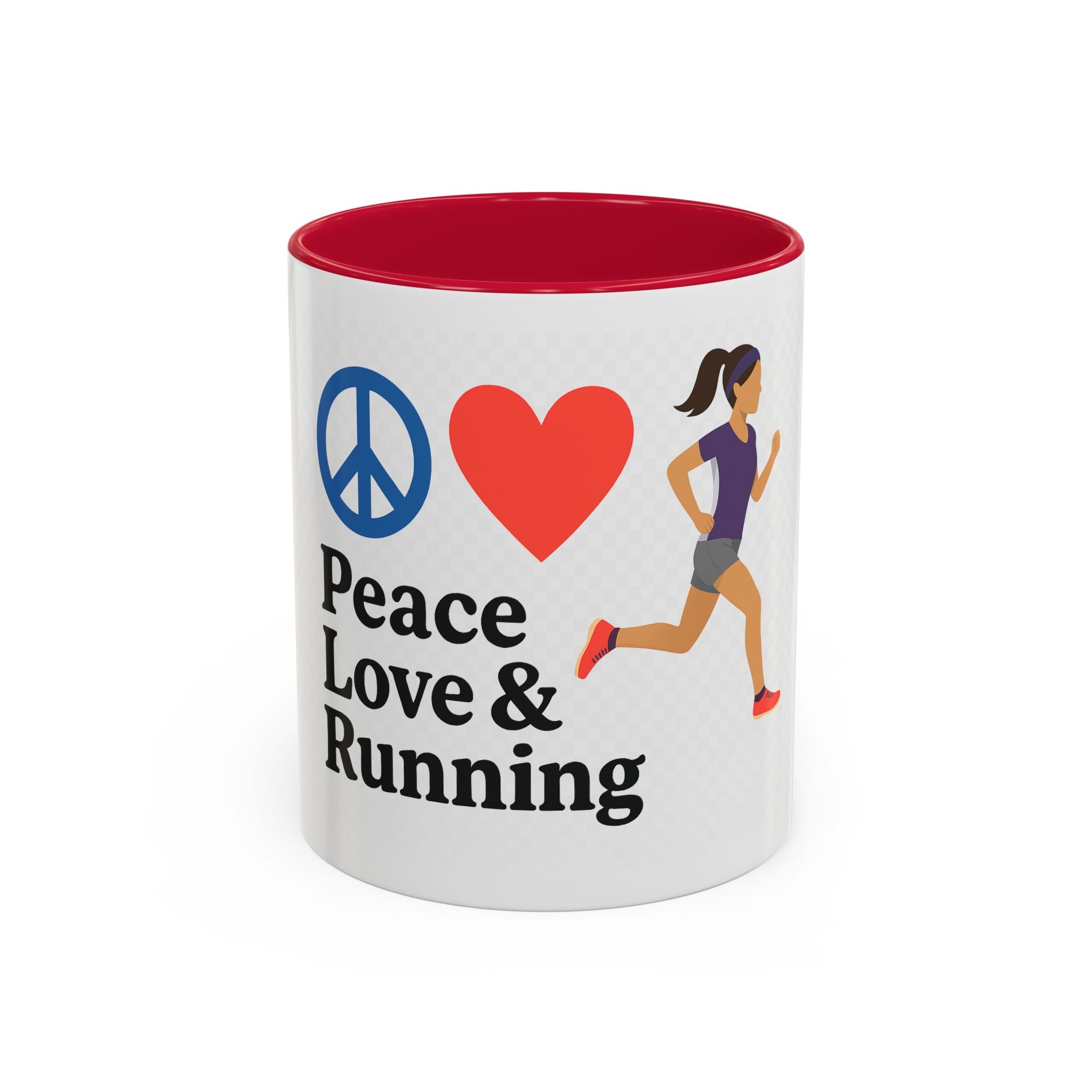 Peace Love & Running Motivational Mug