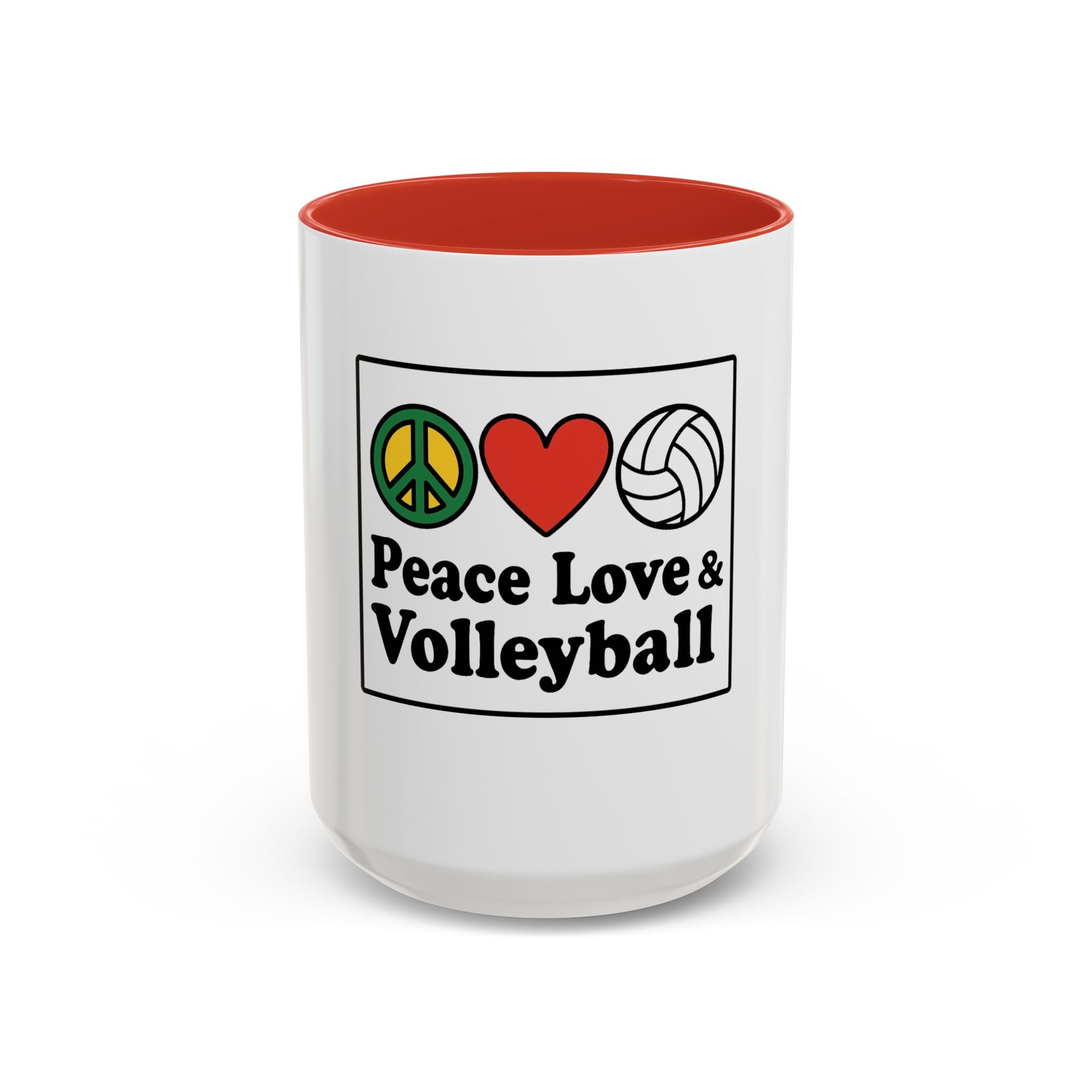 Peace Love & Volleyball Coffee Mug