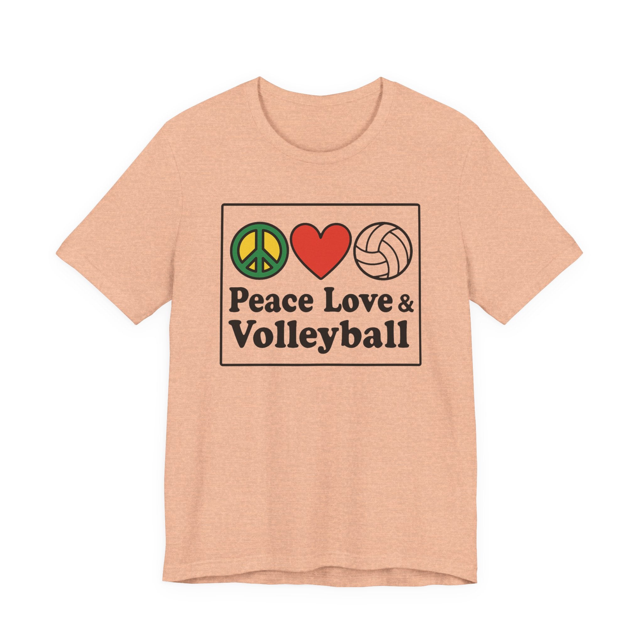 Peace Love & Volleyball Tee - Unisex Jersey Short Sleeve