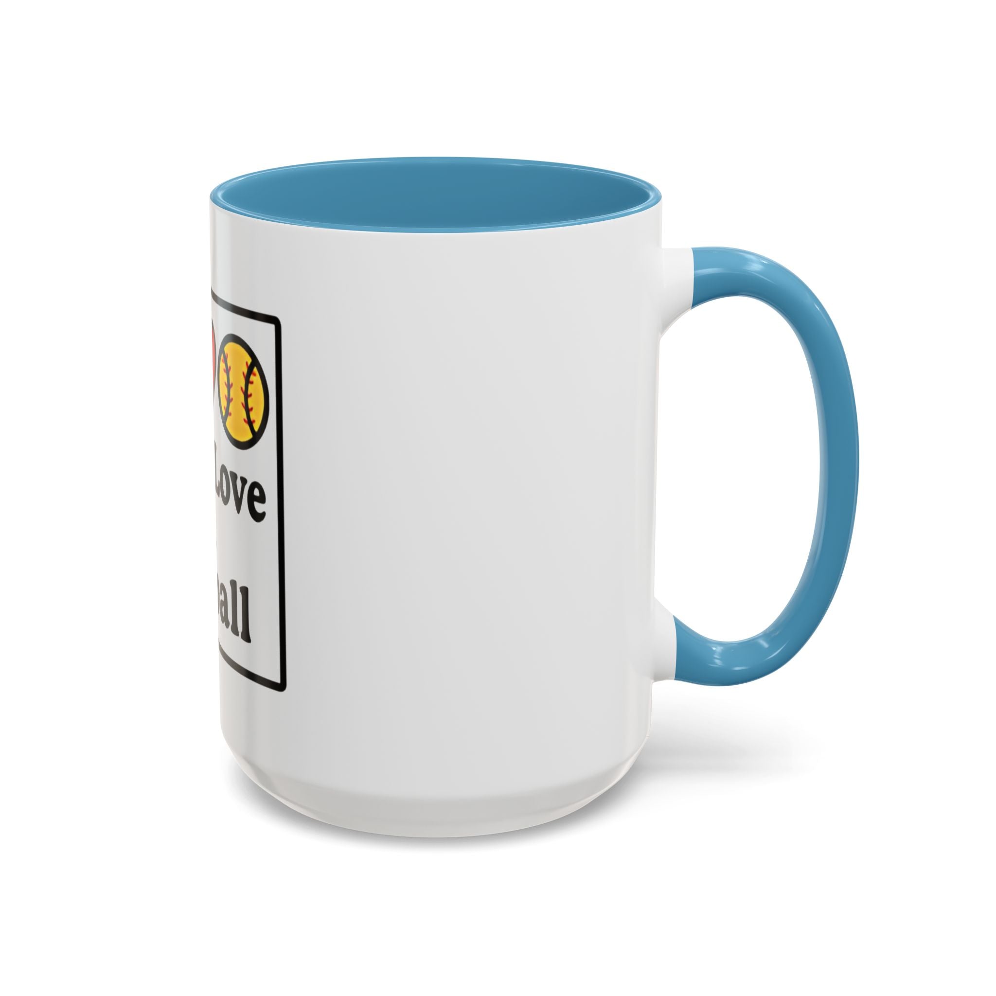 Peace Love Softball Coffee Mug, Sporty Mug for Softball Fans