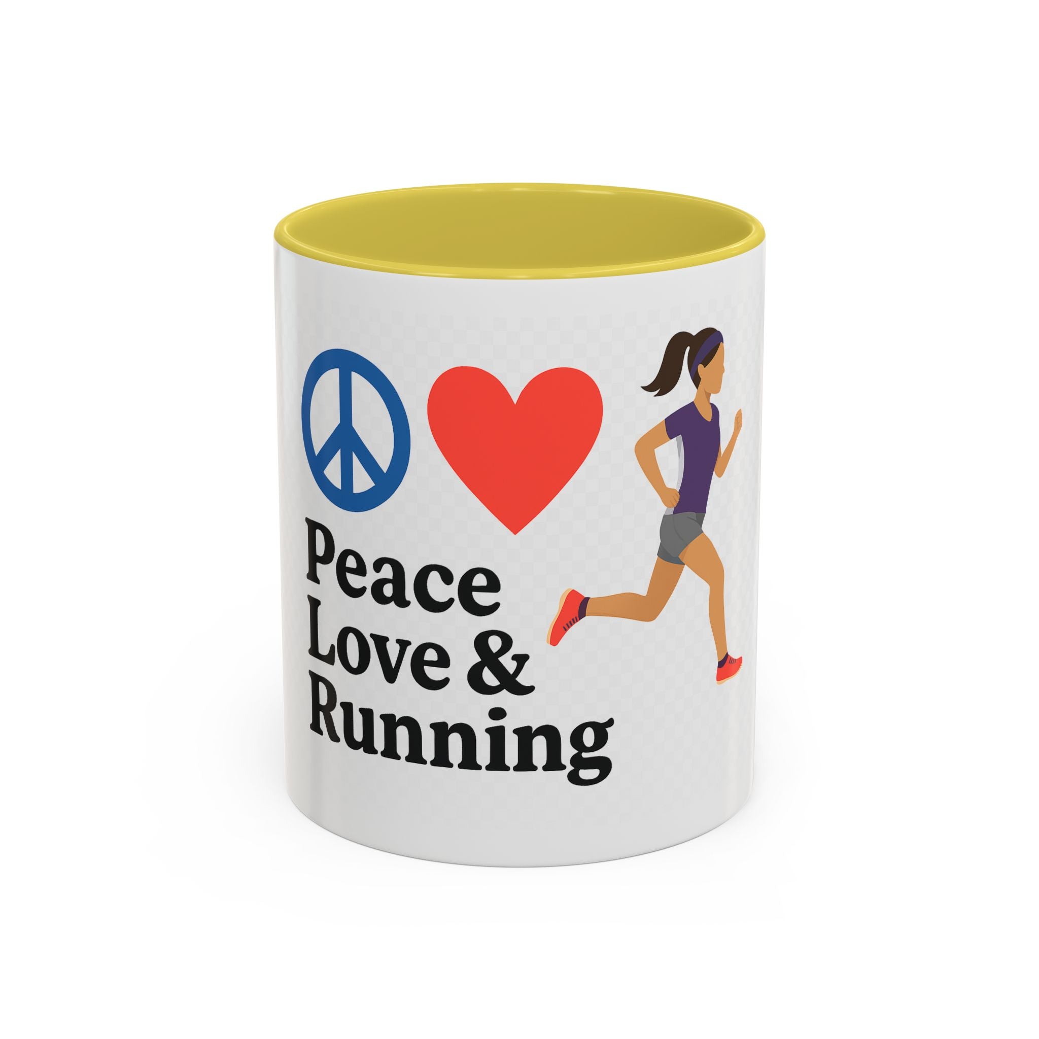 Peace Love & Running Motivational Mug