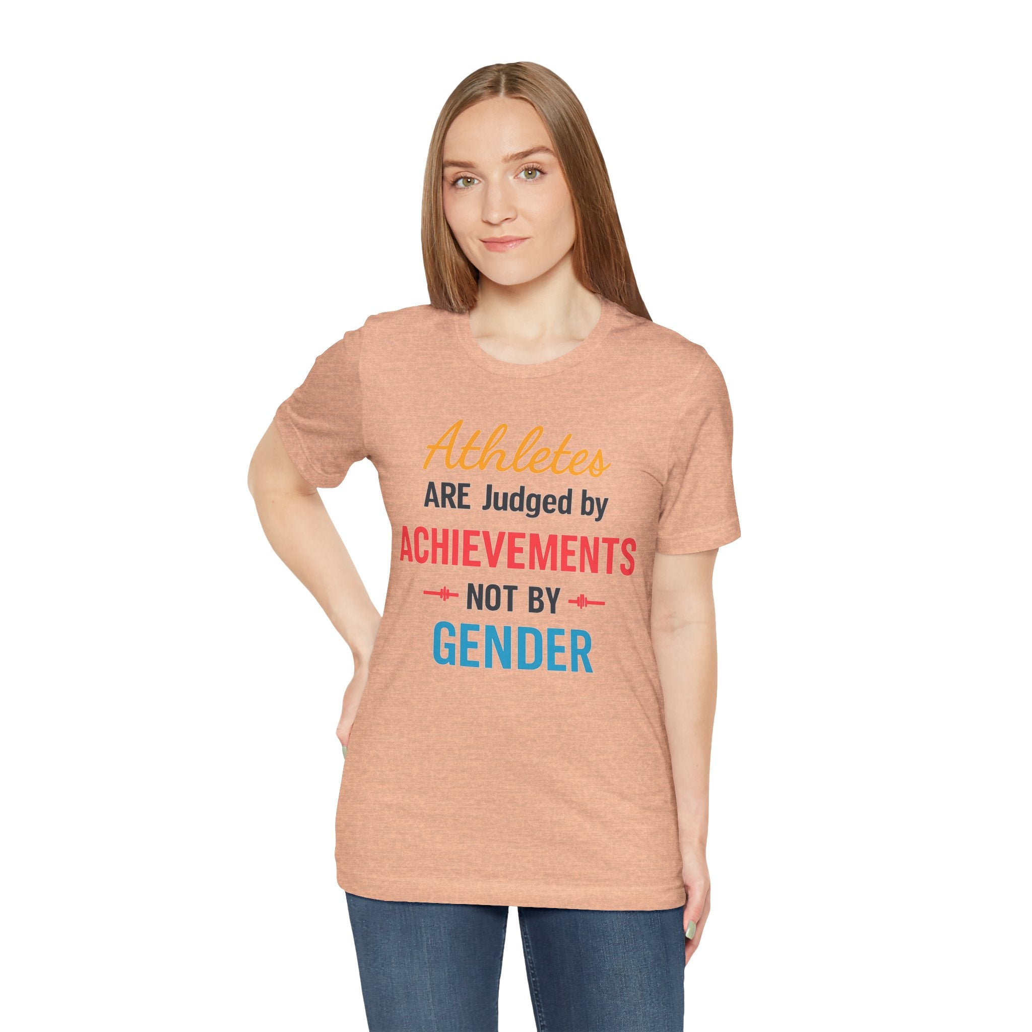 Unisex Sports Tee - Athletes Are Judged By Achievements