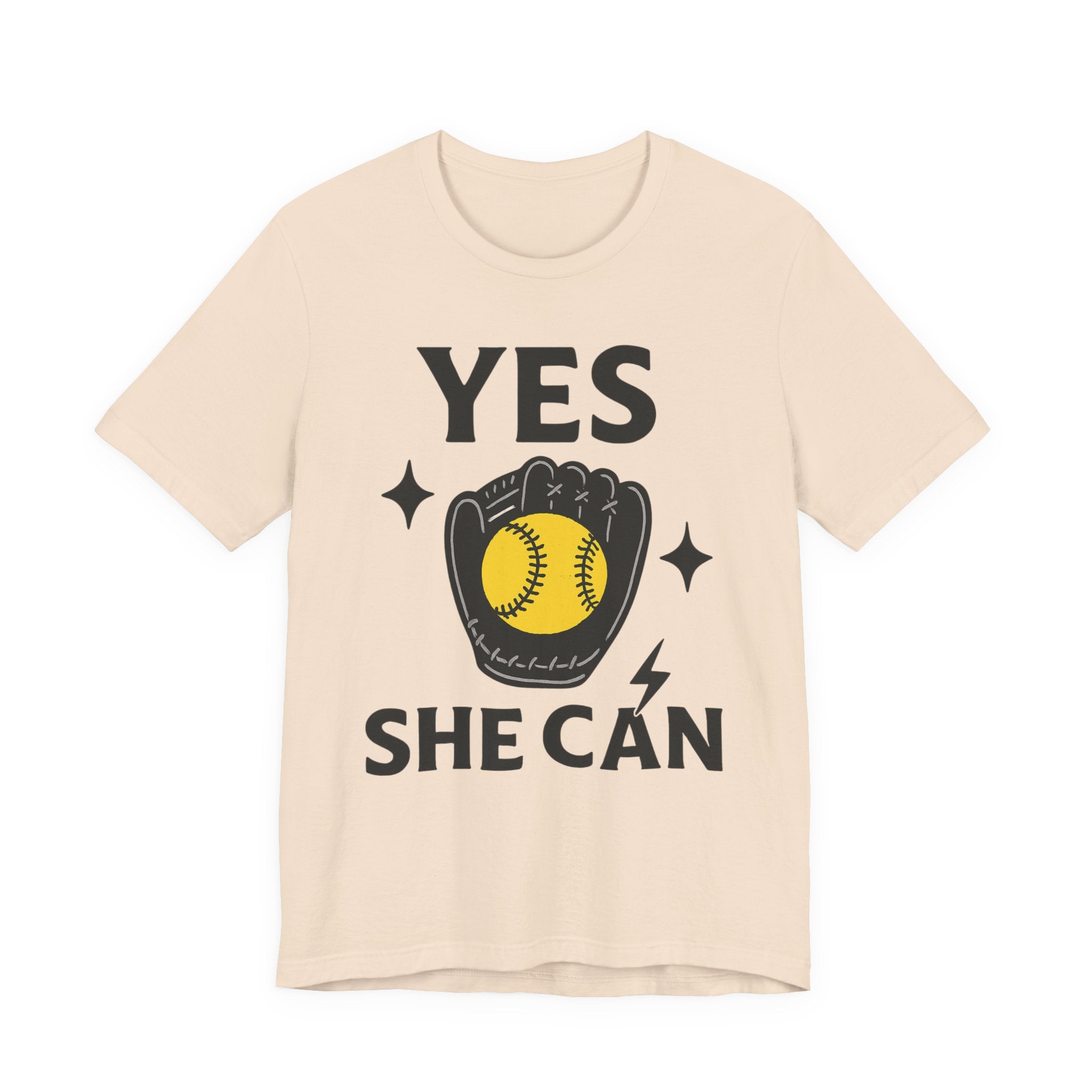 Yes, She Can Softball Unisex Tee