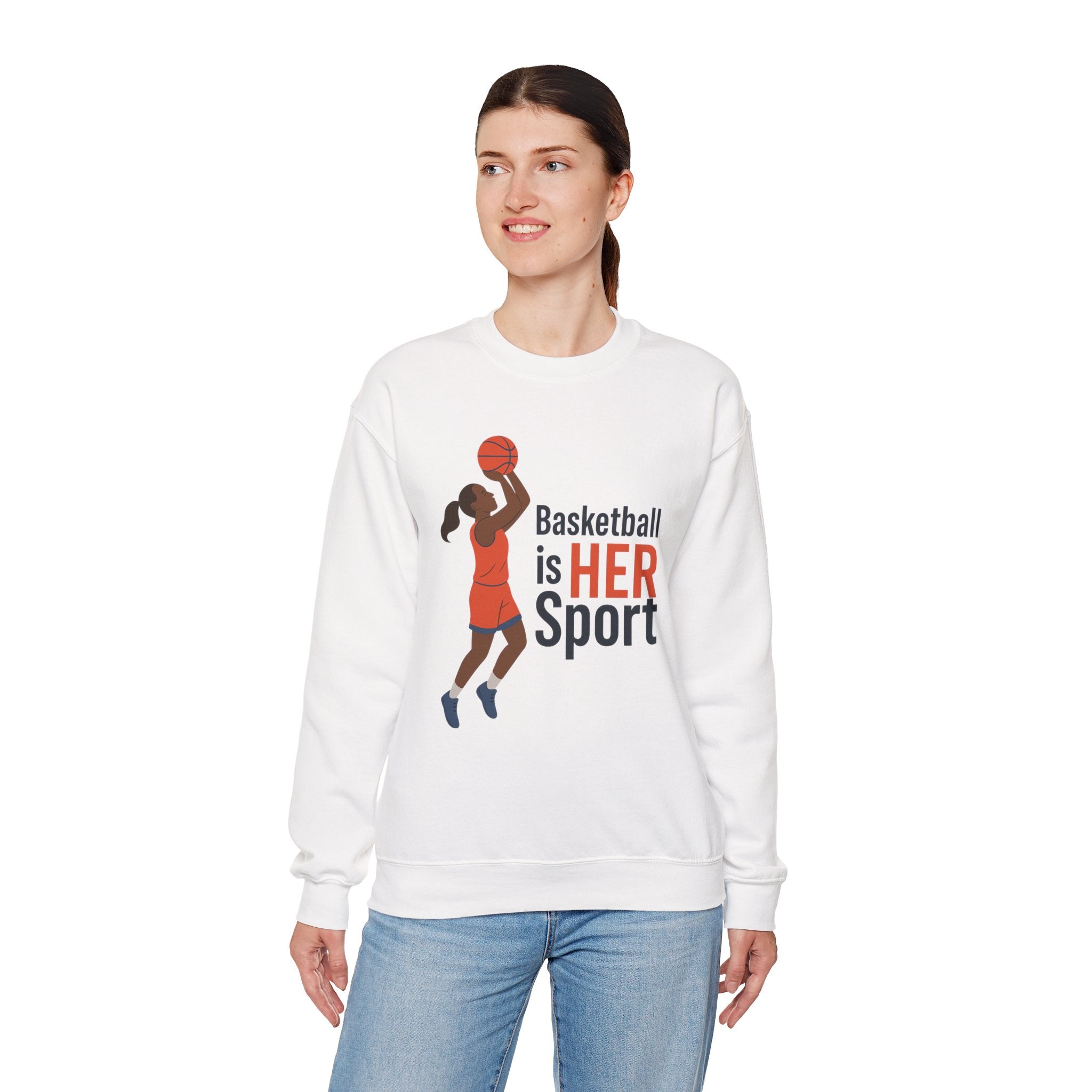 Basketball Is Her Sport Sweatshirt, Unisex Crewneck