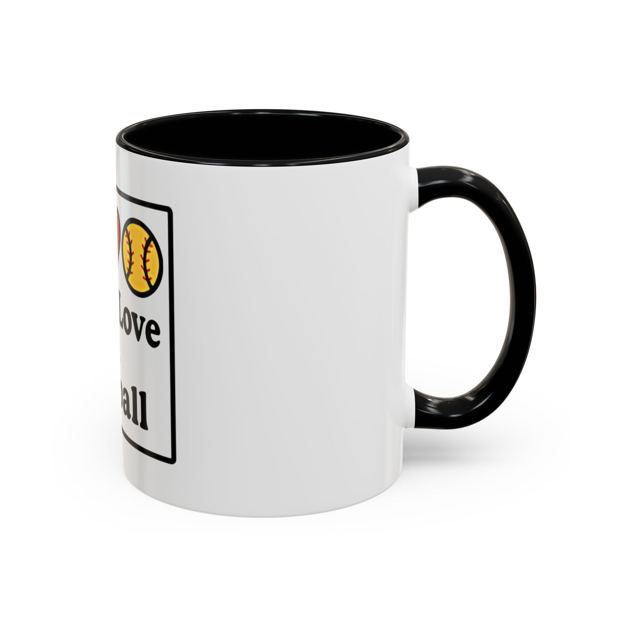 Peace Love Softball Coffee Mug, Sporty Mug for Softball Fans