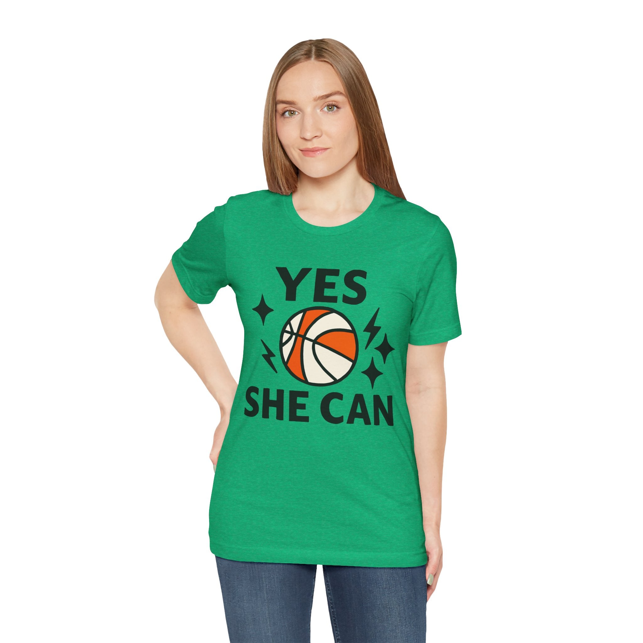 Yes, She Can Basketball Unisex Tee