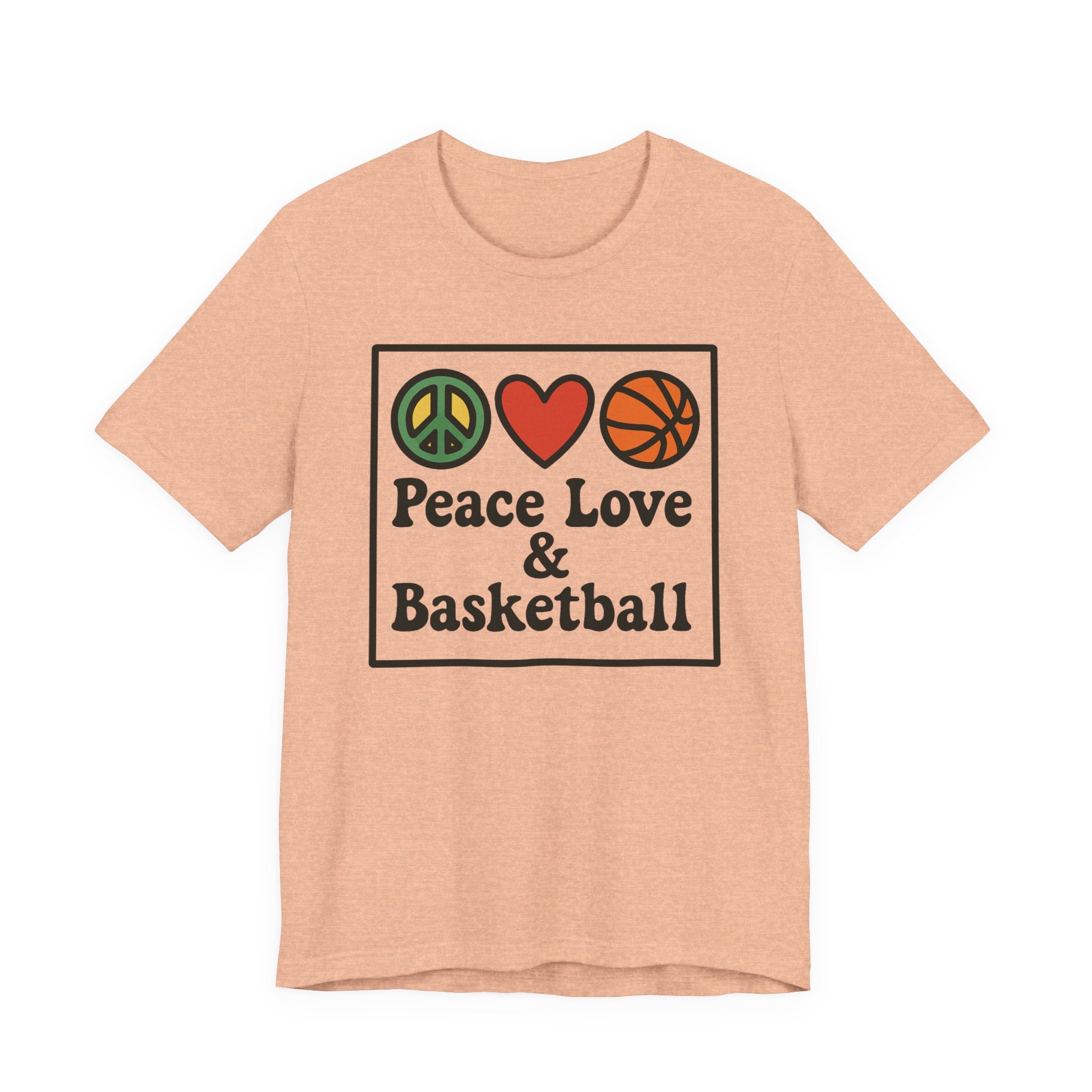 Peace, Love & Basketball Tee for Sports Lovers