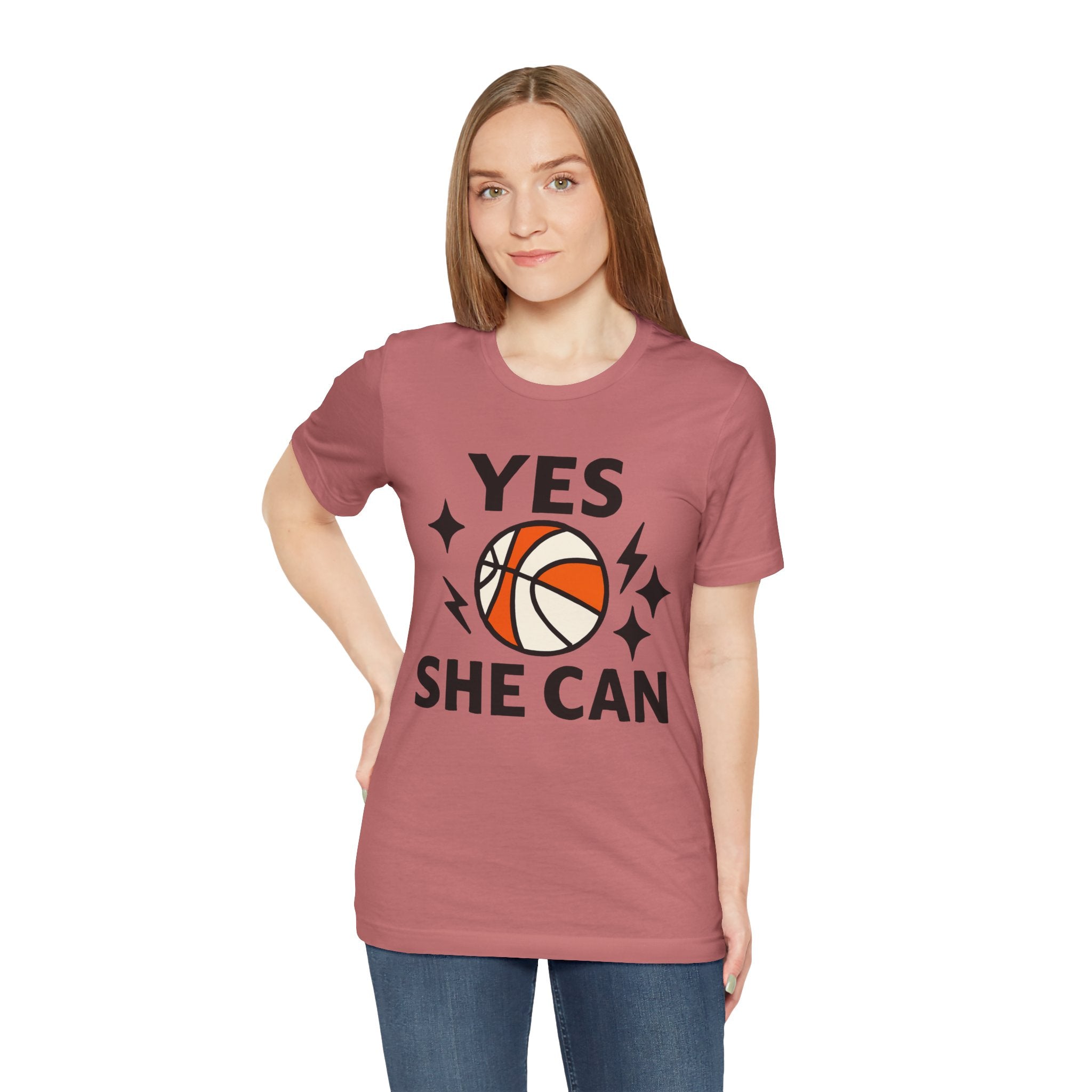 Yes, She Can Basketball Unisex Tee