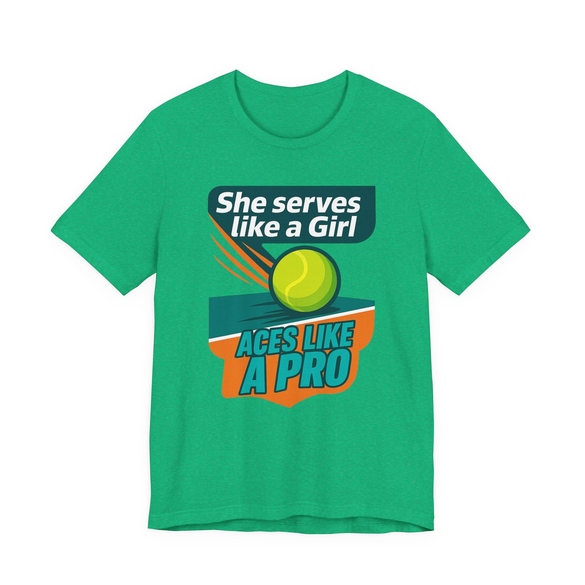 Empowering Tennis Tee - She Serves Like A Girl