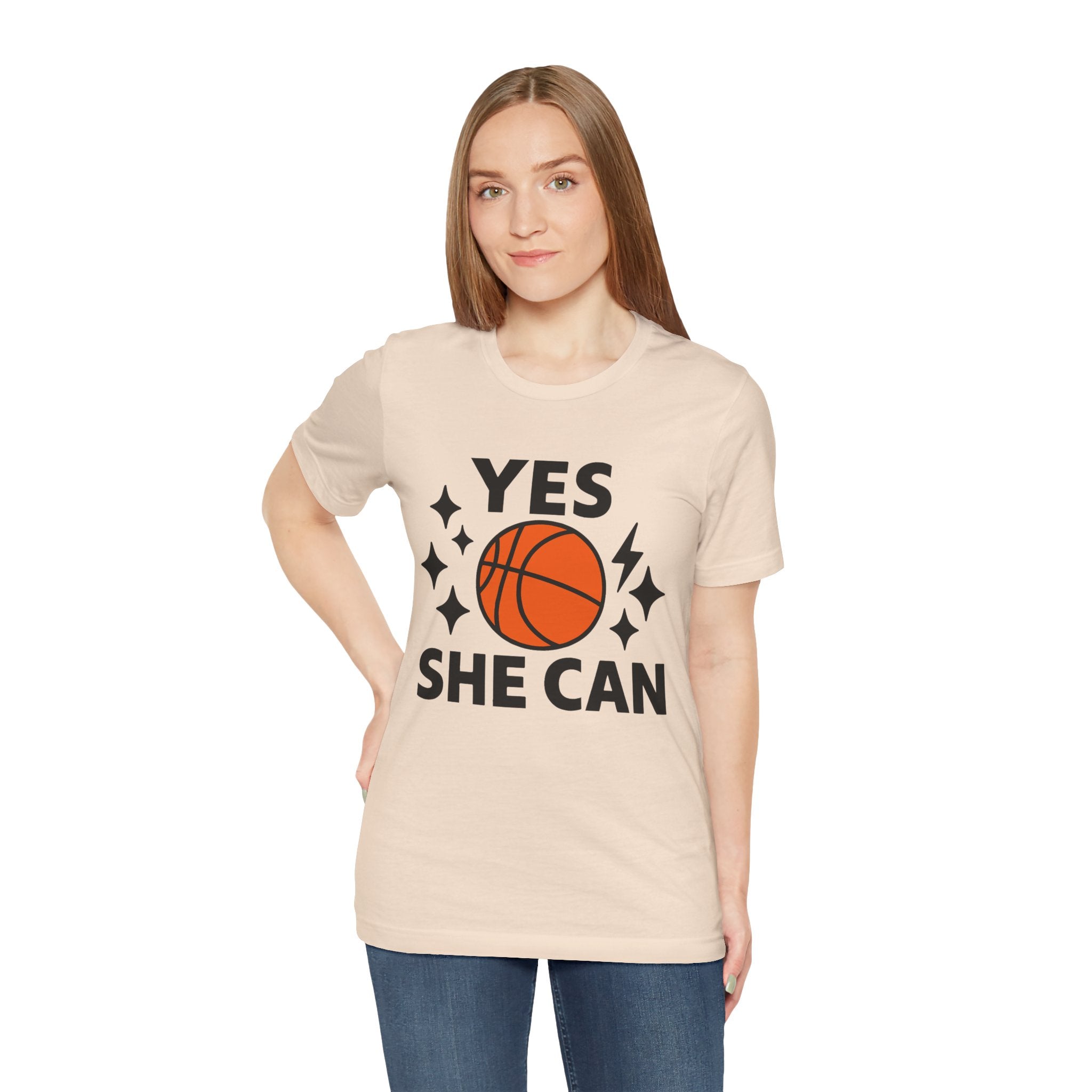 Yes, She Can Basketball Unisex Tee