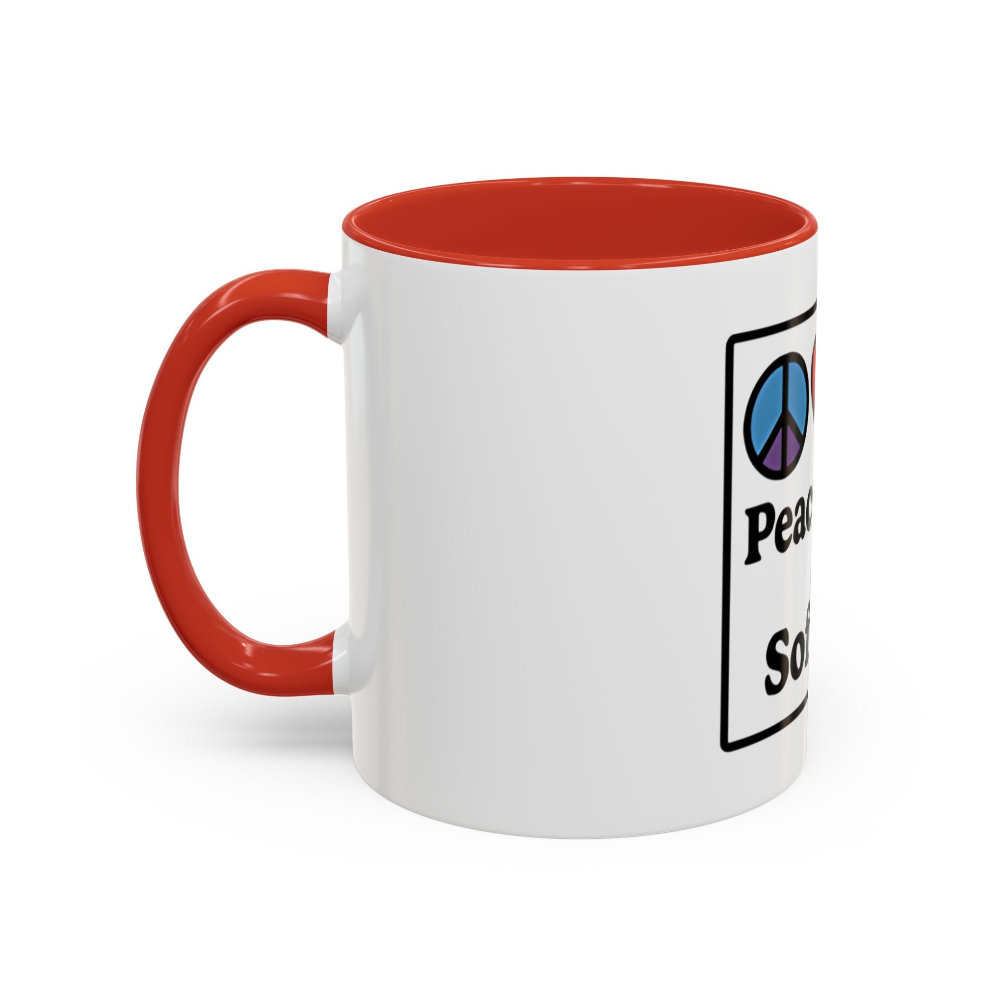 Peace Love Softball Coffee Mug, Sporty Mug for Softball Fans