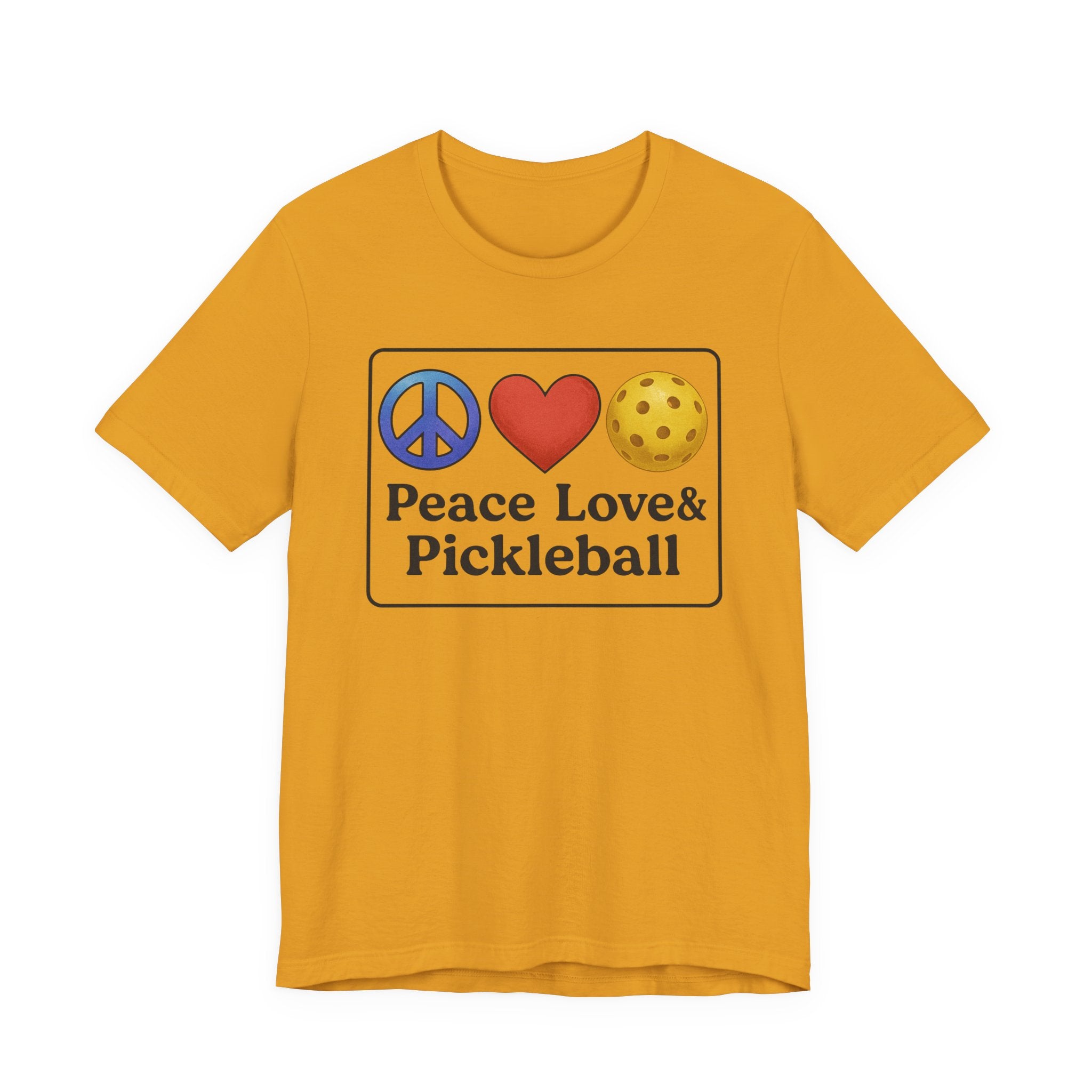Peace Love & Pickleball Unisex Tee, Fun Pickleball Shirt