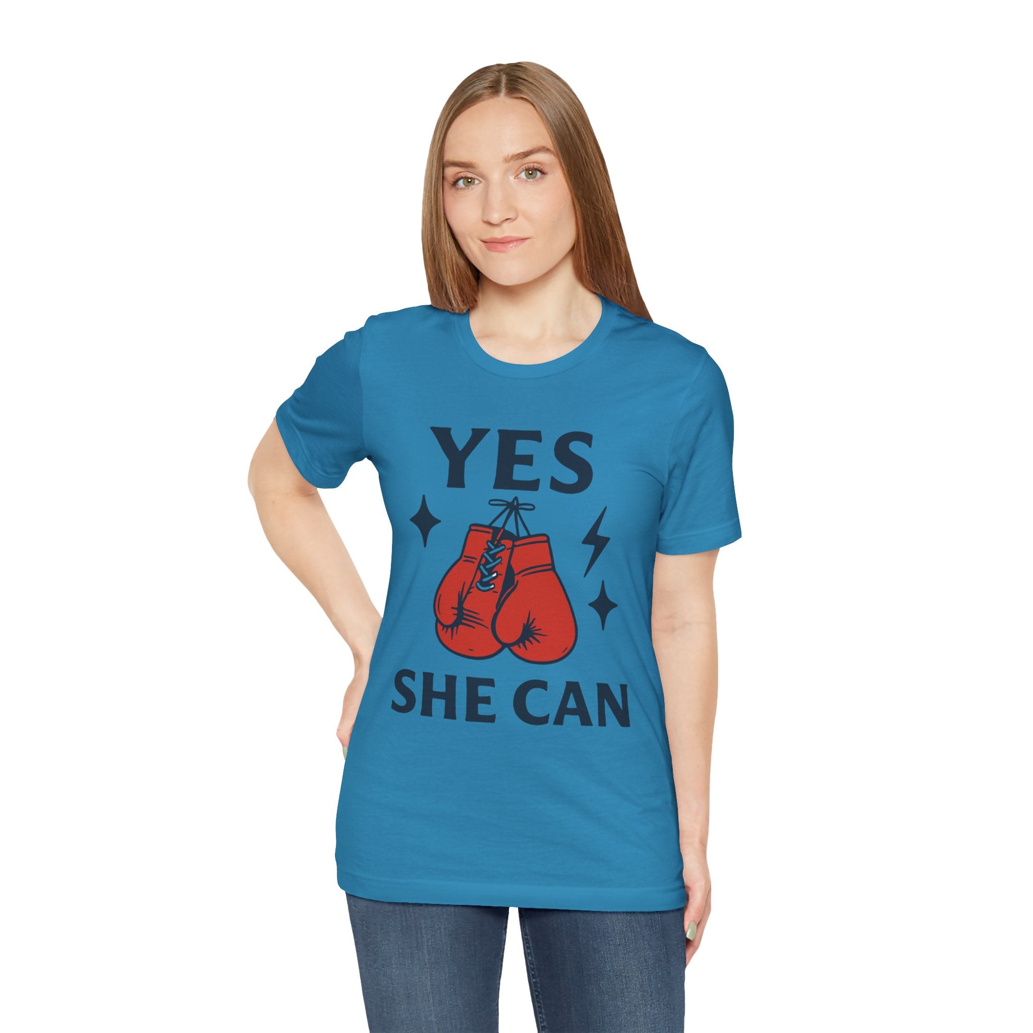 Yes, She Can Boxing Unisex Tee