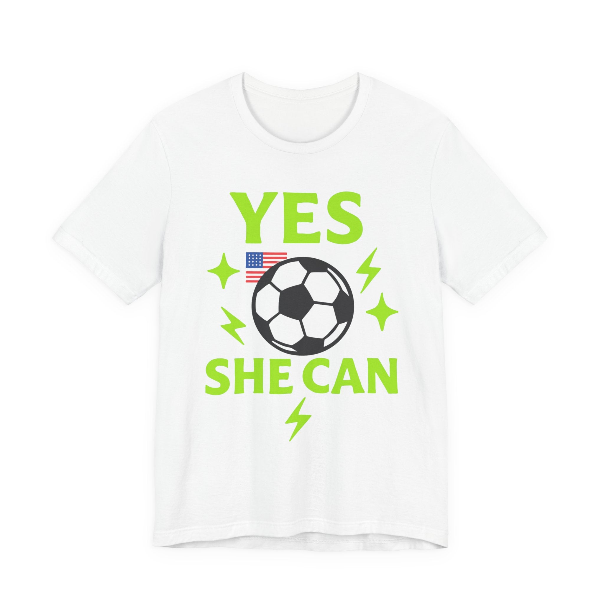 Yes, She Can Soccer Unisex Tee