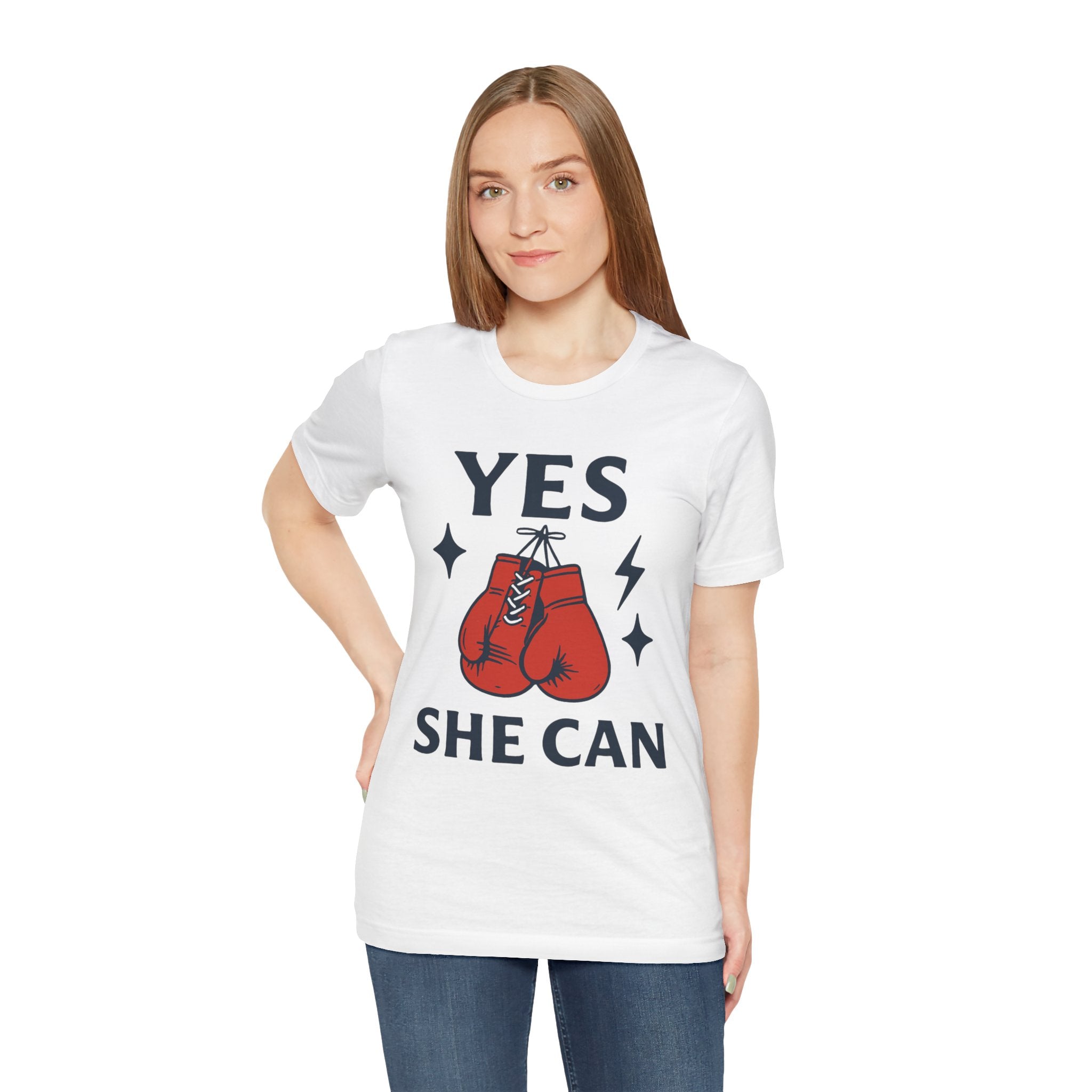 Yes, She Can Boxing Unisex Tee