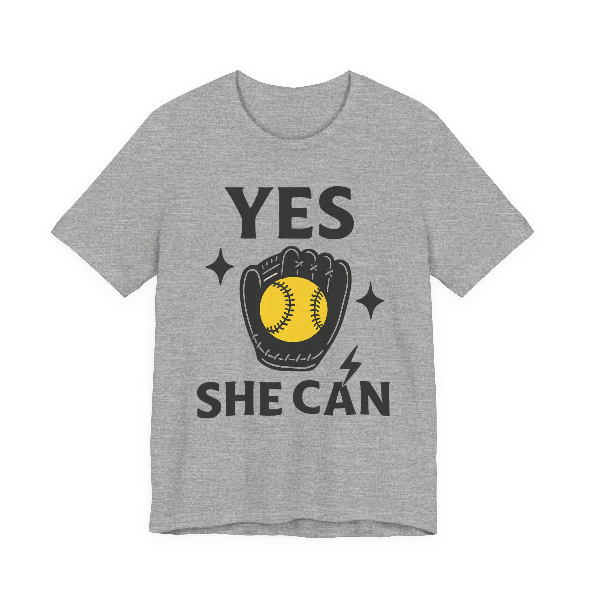 Yes, She Can Softball Unisex Tee