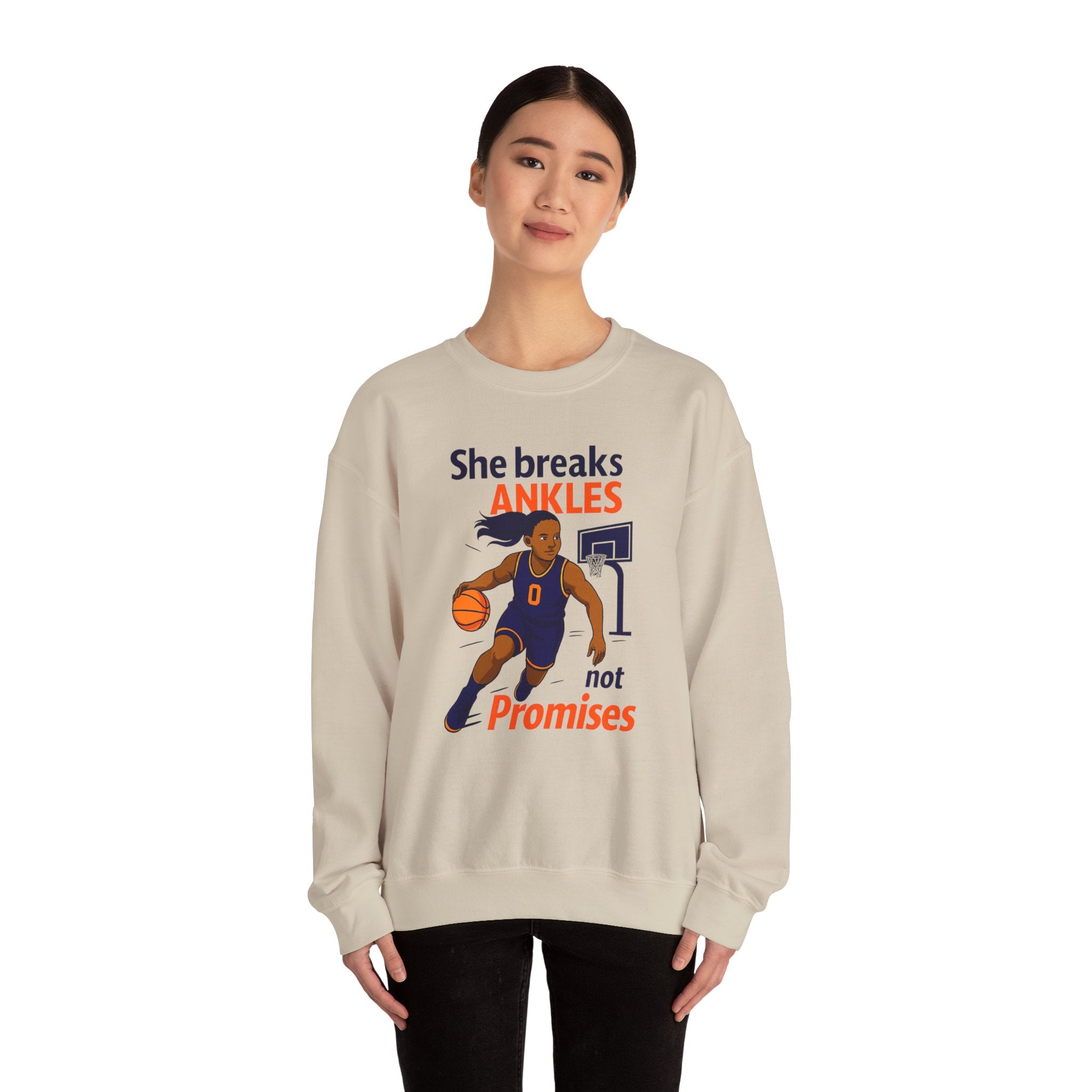 Basketball Sweatshirt, She Breaks Ankles Crewneck