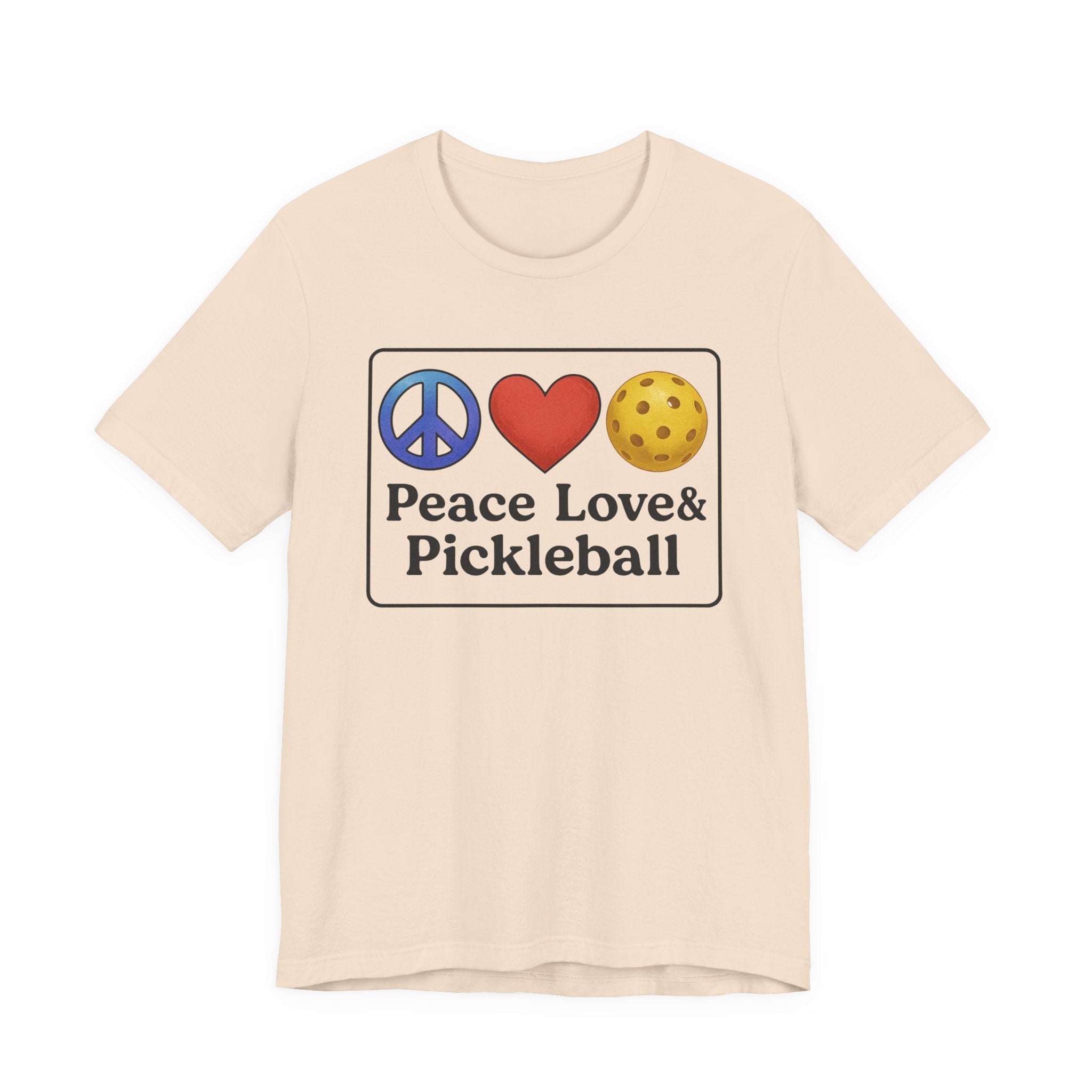 Peace Love & Pickleball Unisex Tee, Fun Pickleball Shirt