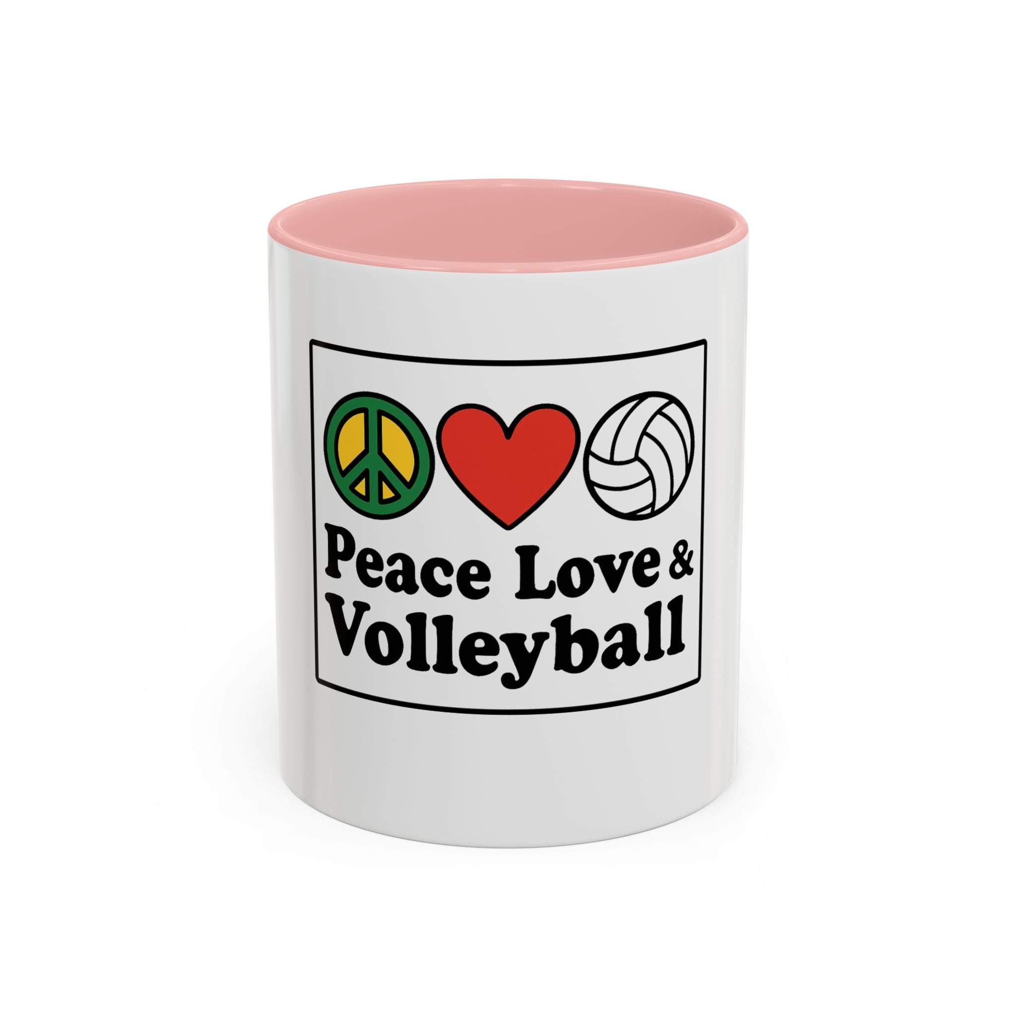 Peace Love & Volleyball Coffee Mug