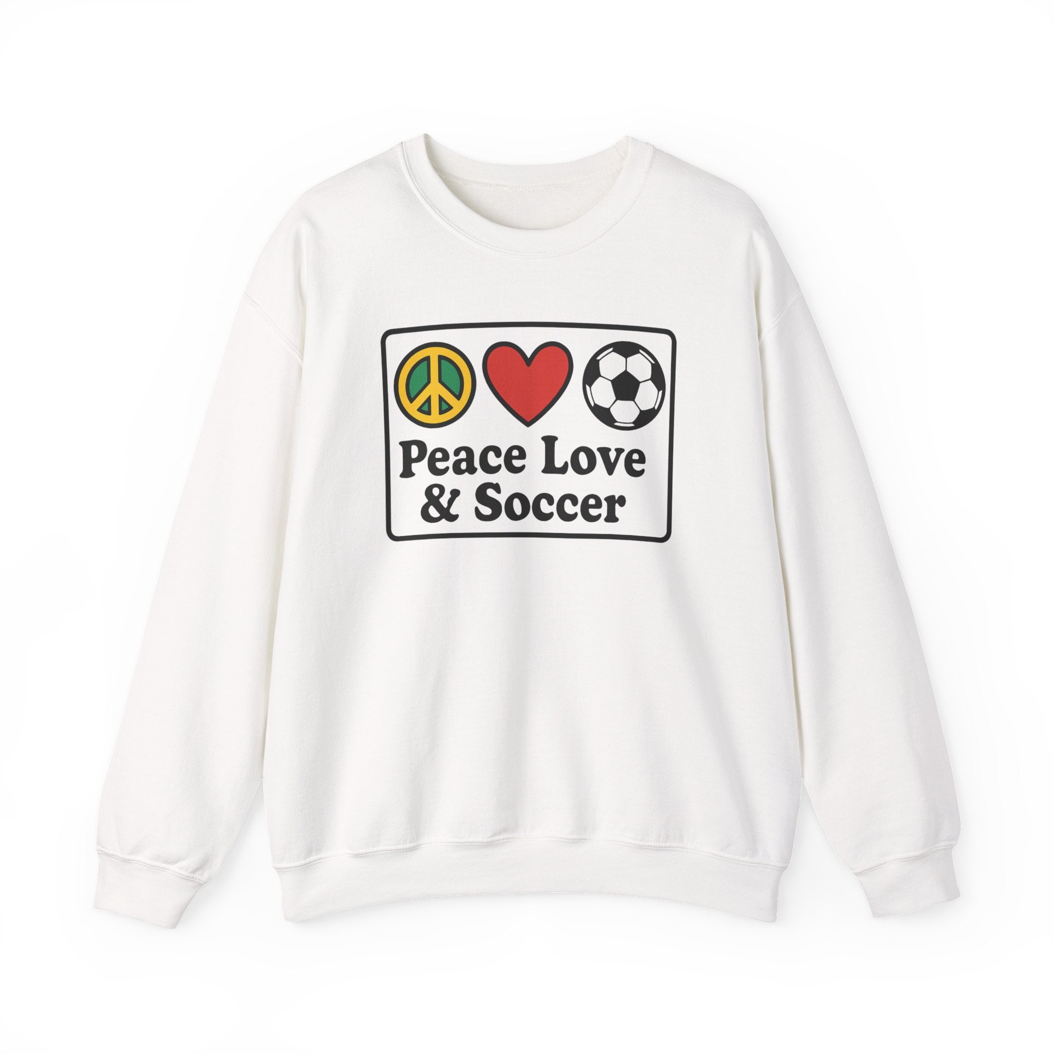 Peace Love & Soccer Crewneck Sweatshirt