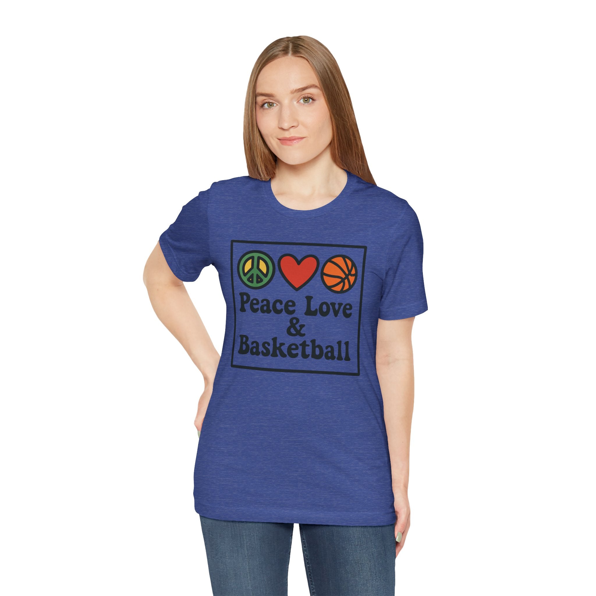 Peace, Love & Basketball Tee for Sports Lovers