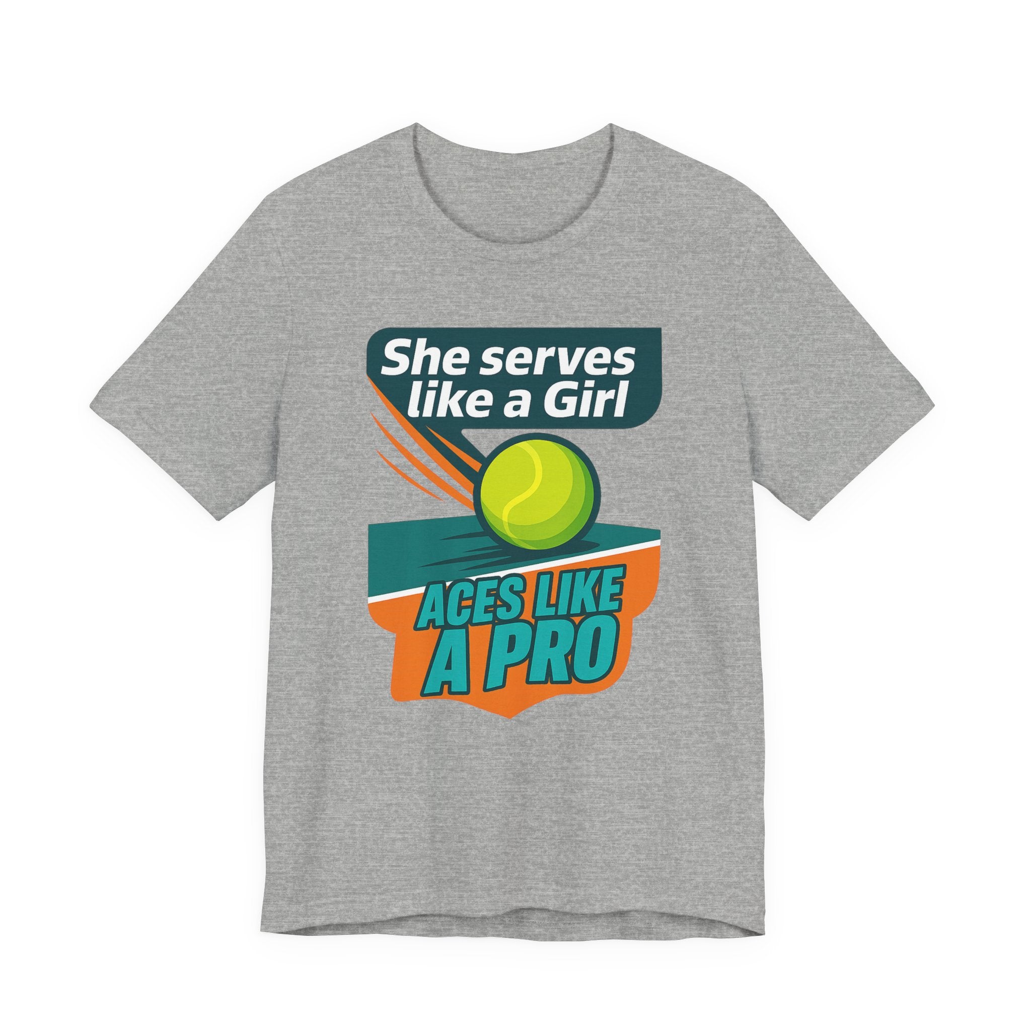 Empowering Tennis Tee - She Serves Like A Girl
