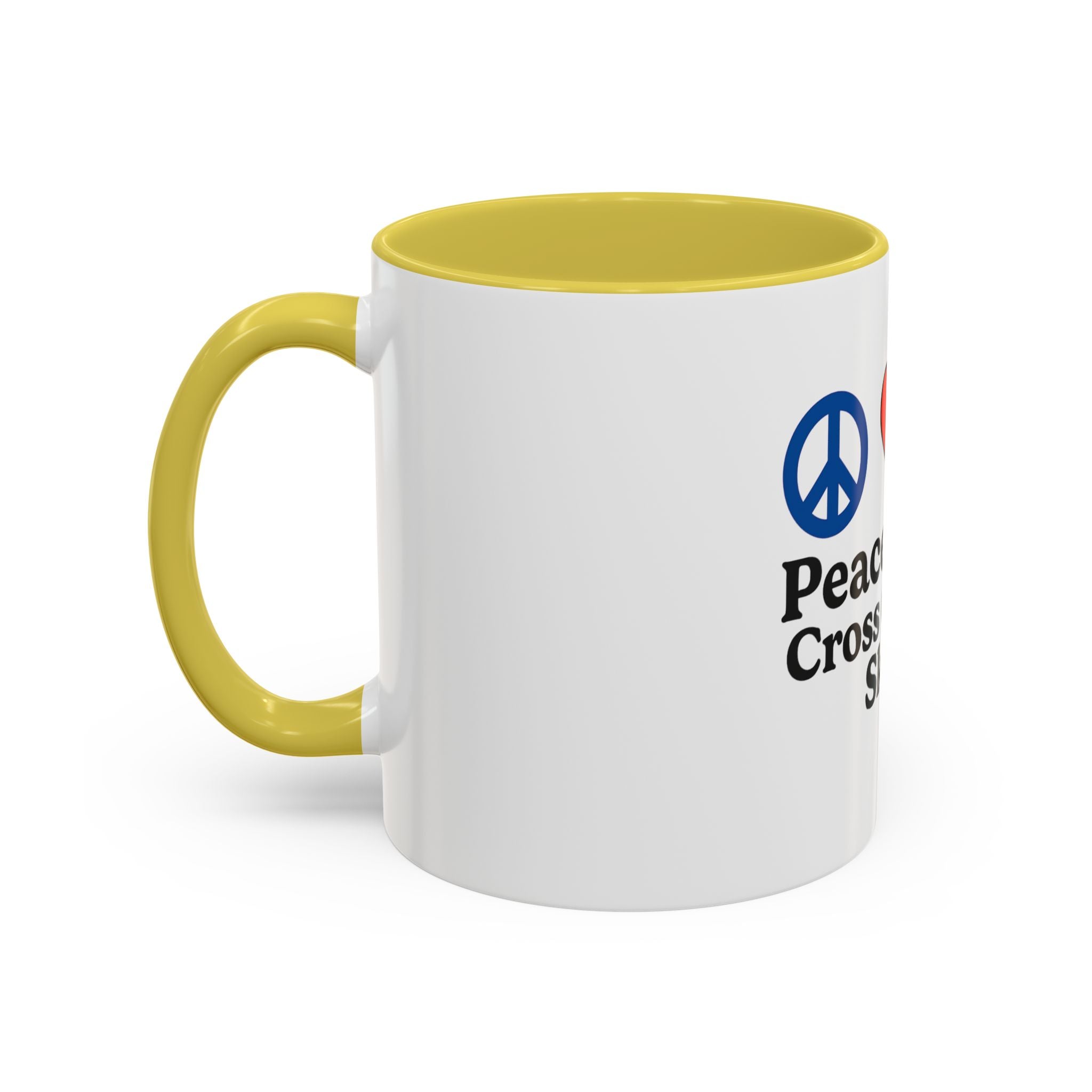 Peace, Love & Cross Country Skiing Mug
