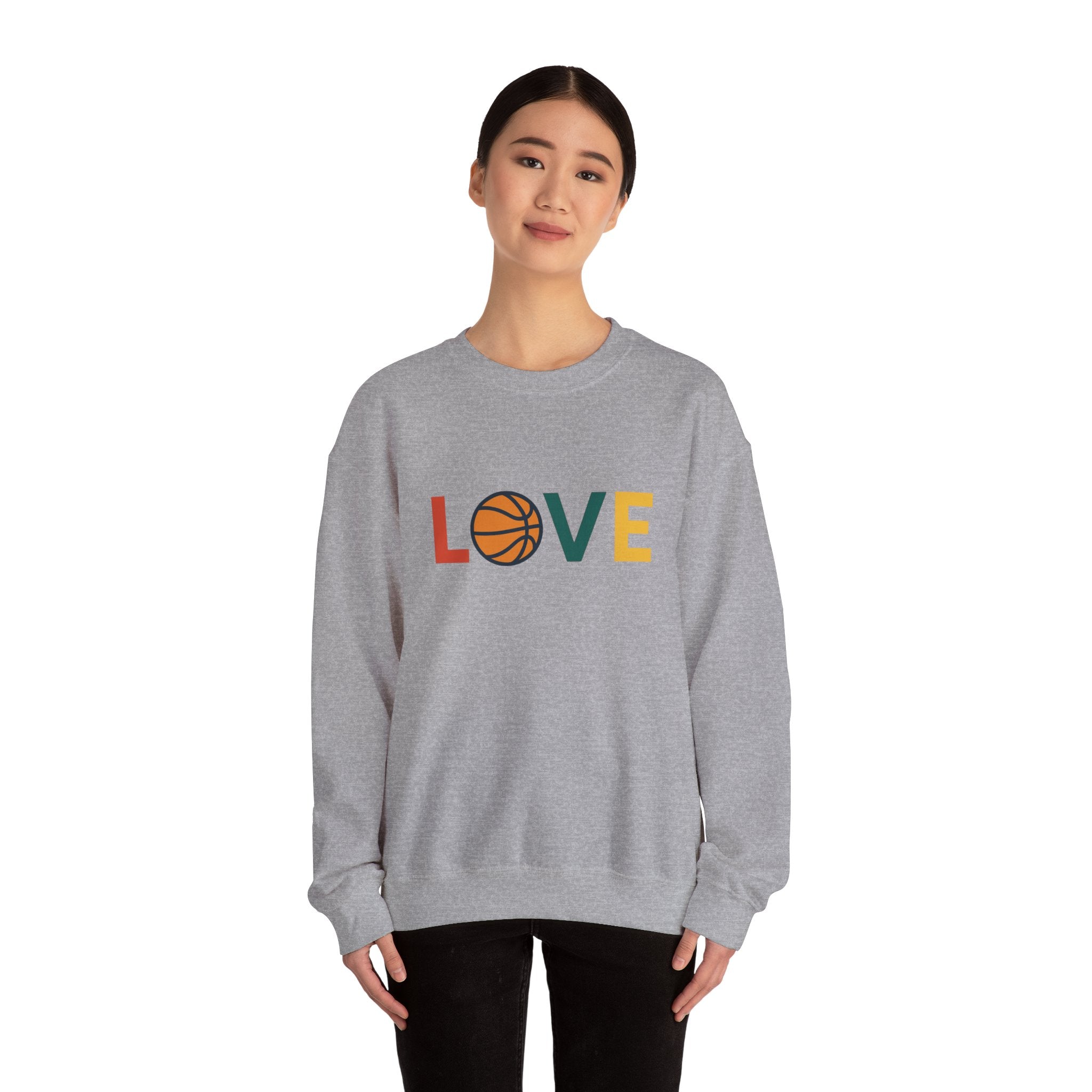 Love Basketball Sweatshirt, Unisex Crewneck