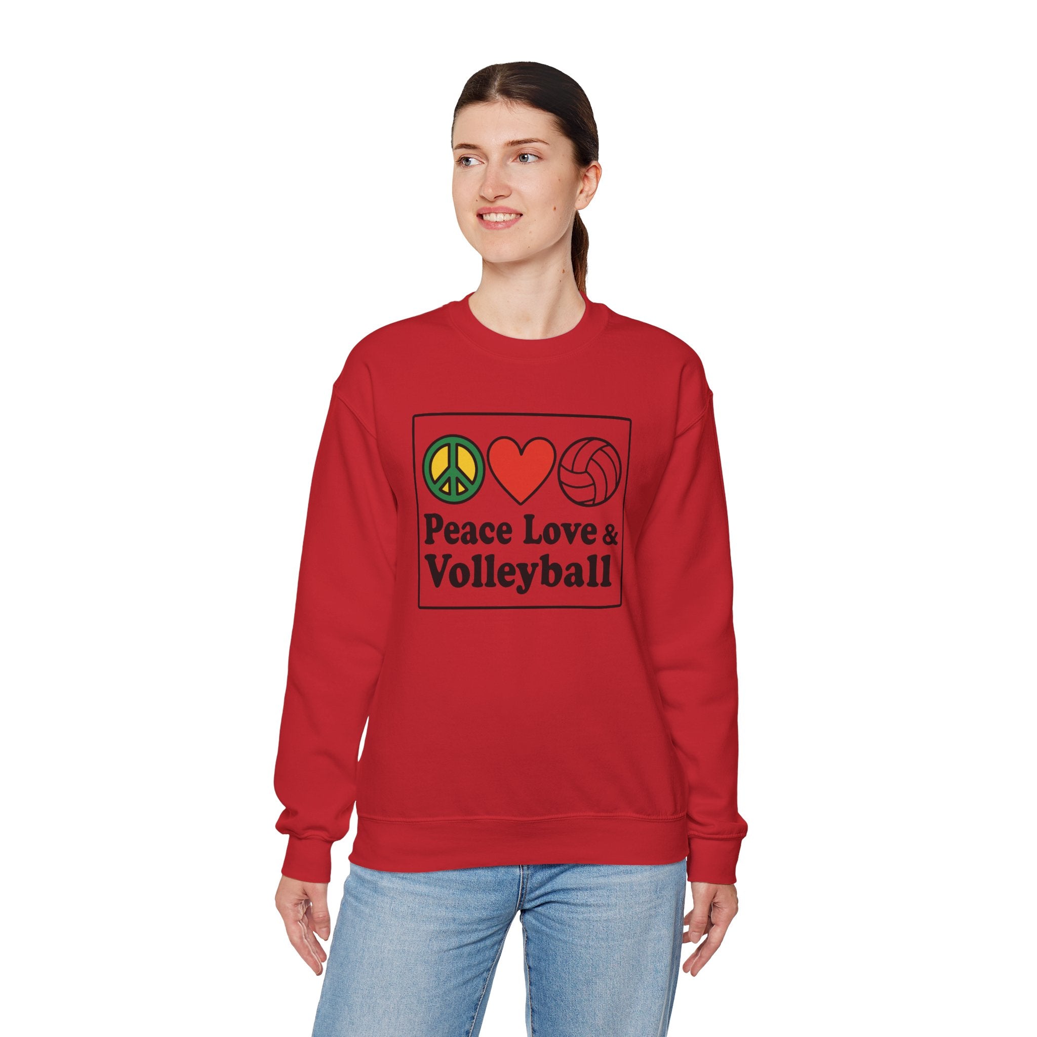 Peace Love Volleyball Crewneck Sweatshirt