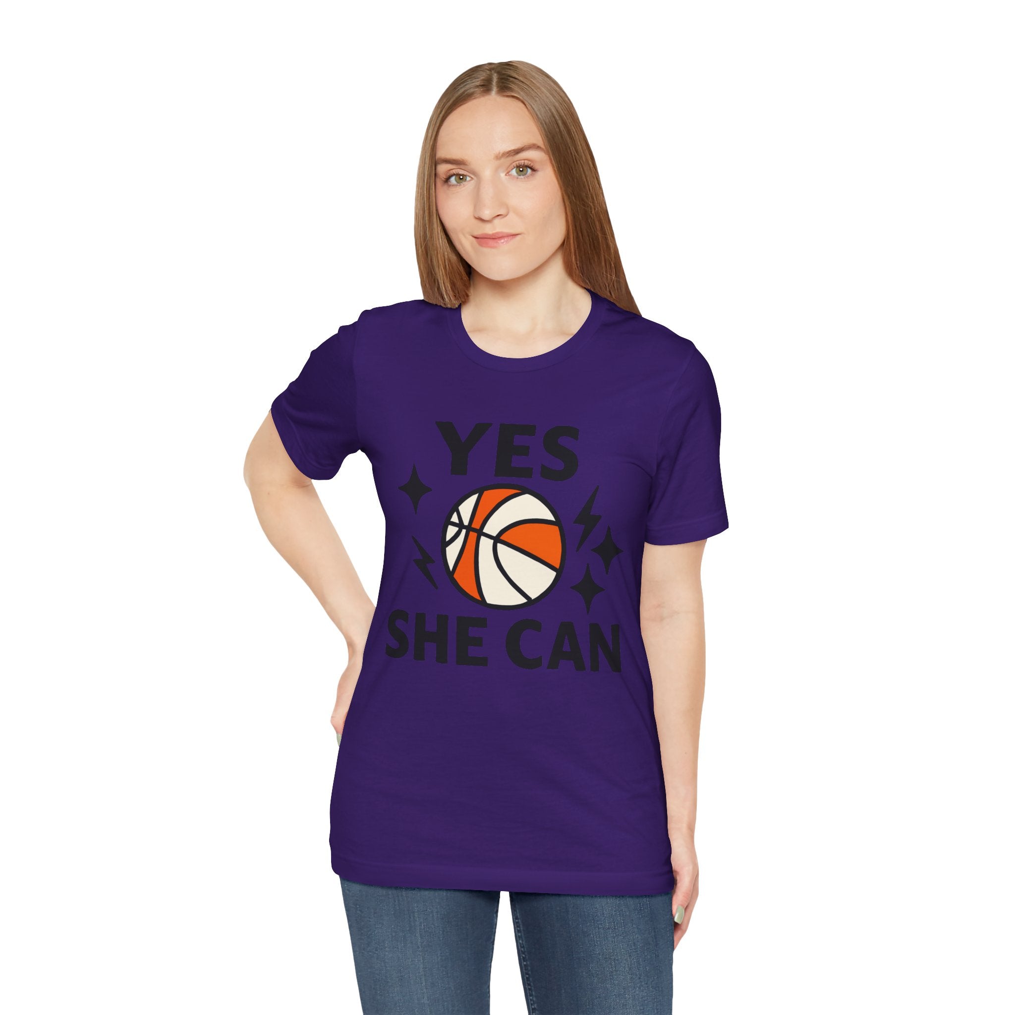 Yes, She Can Basketball Unisex Tee