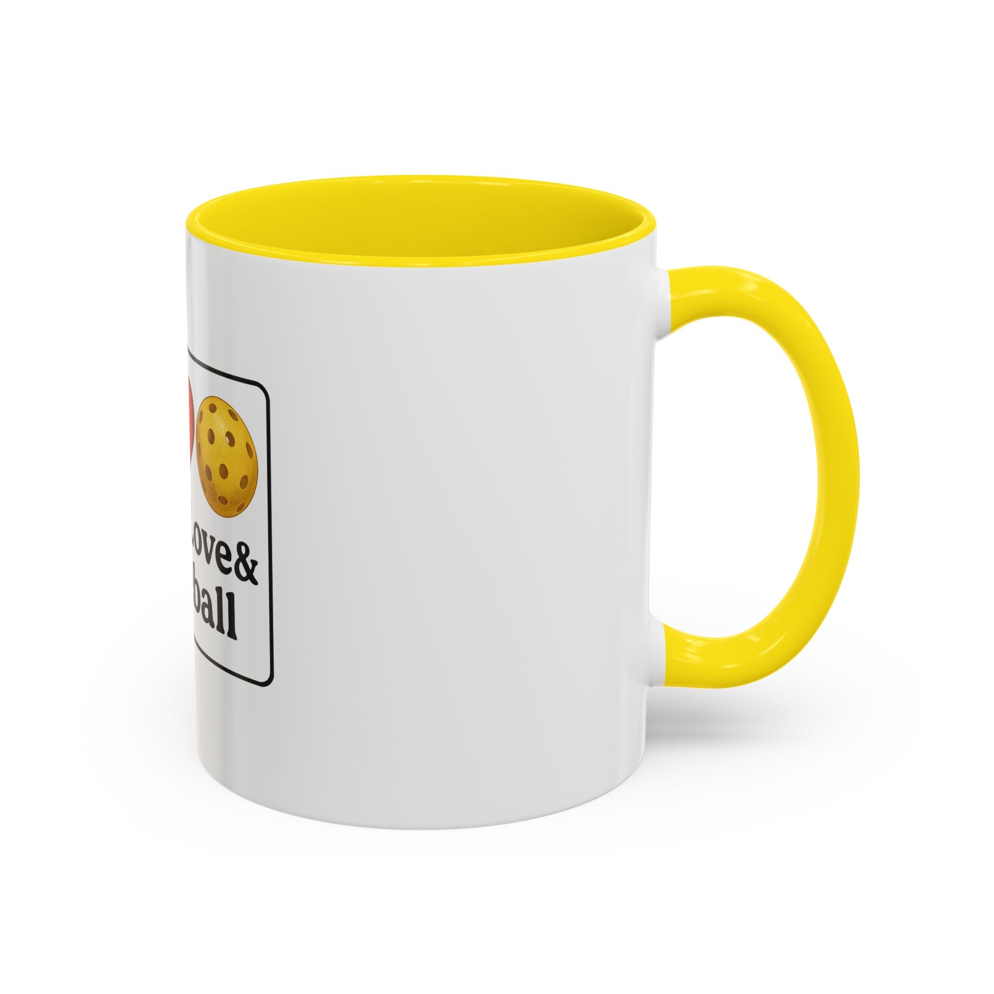 Peace Love & Pickleball Accent Mug