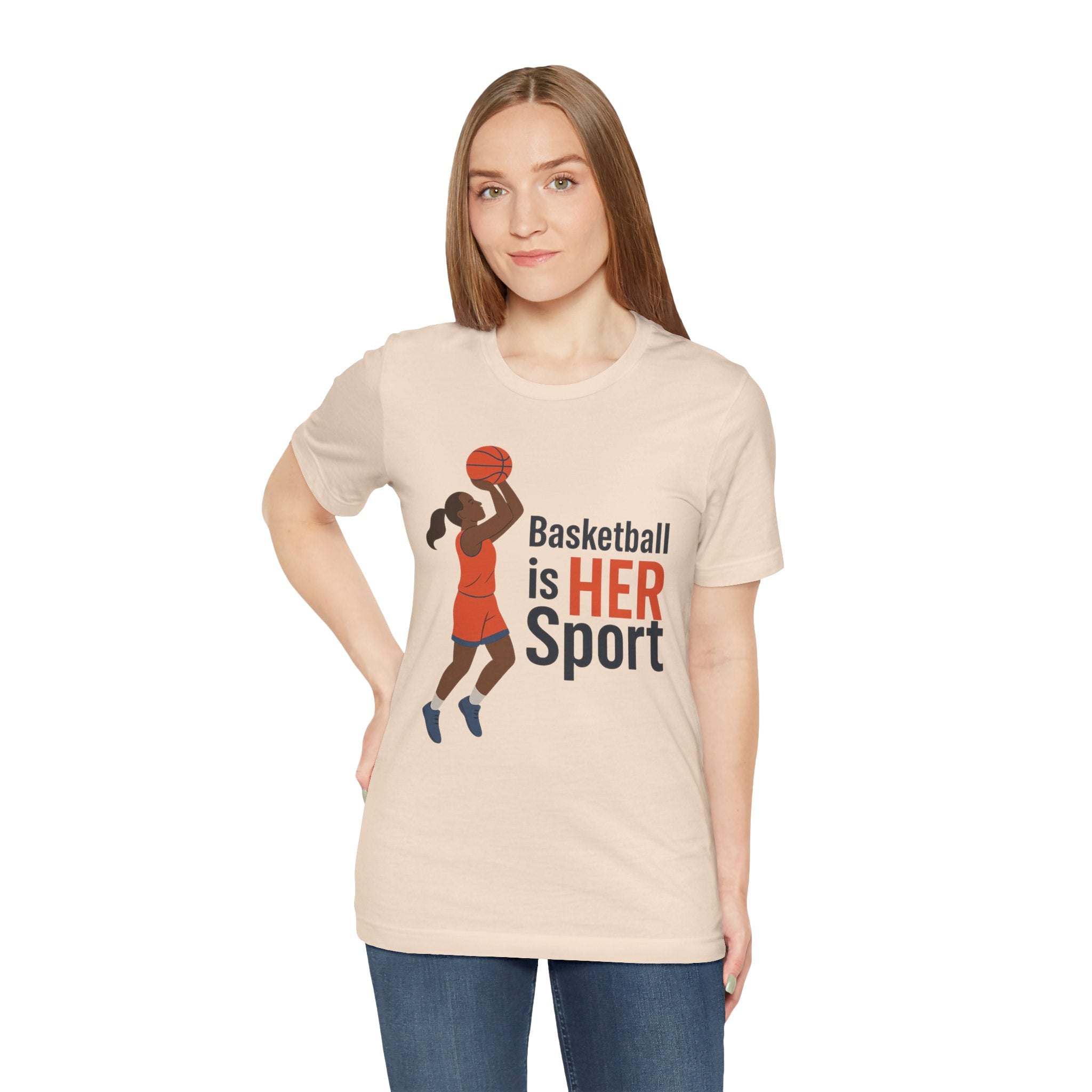 Unisex Sports Tee - Basketball Is Her Sport