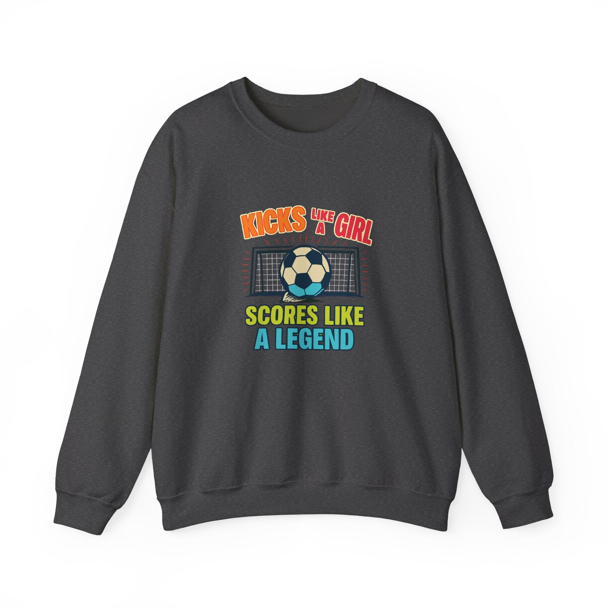 Unisex Soccer Sweatshirt, Kicks Like a Girl