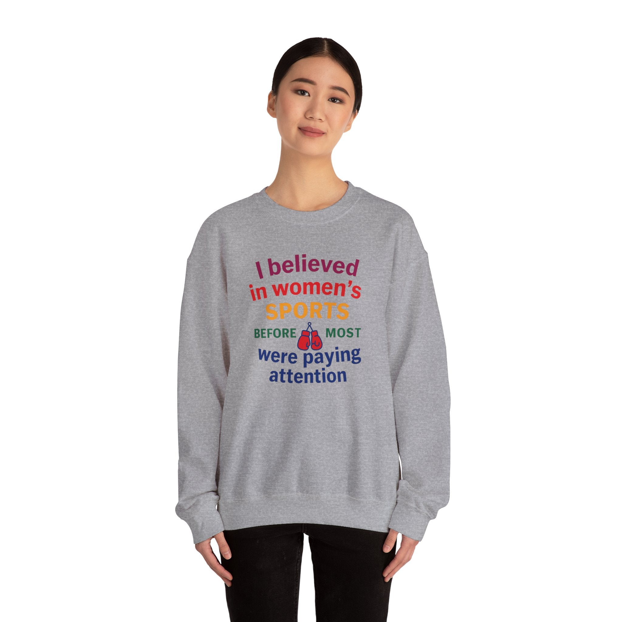 Sporty Statement Crewneck Sweatshirt, Women's Sports