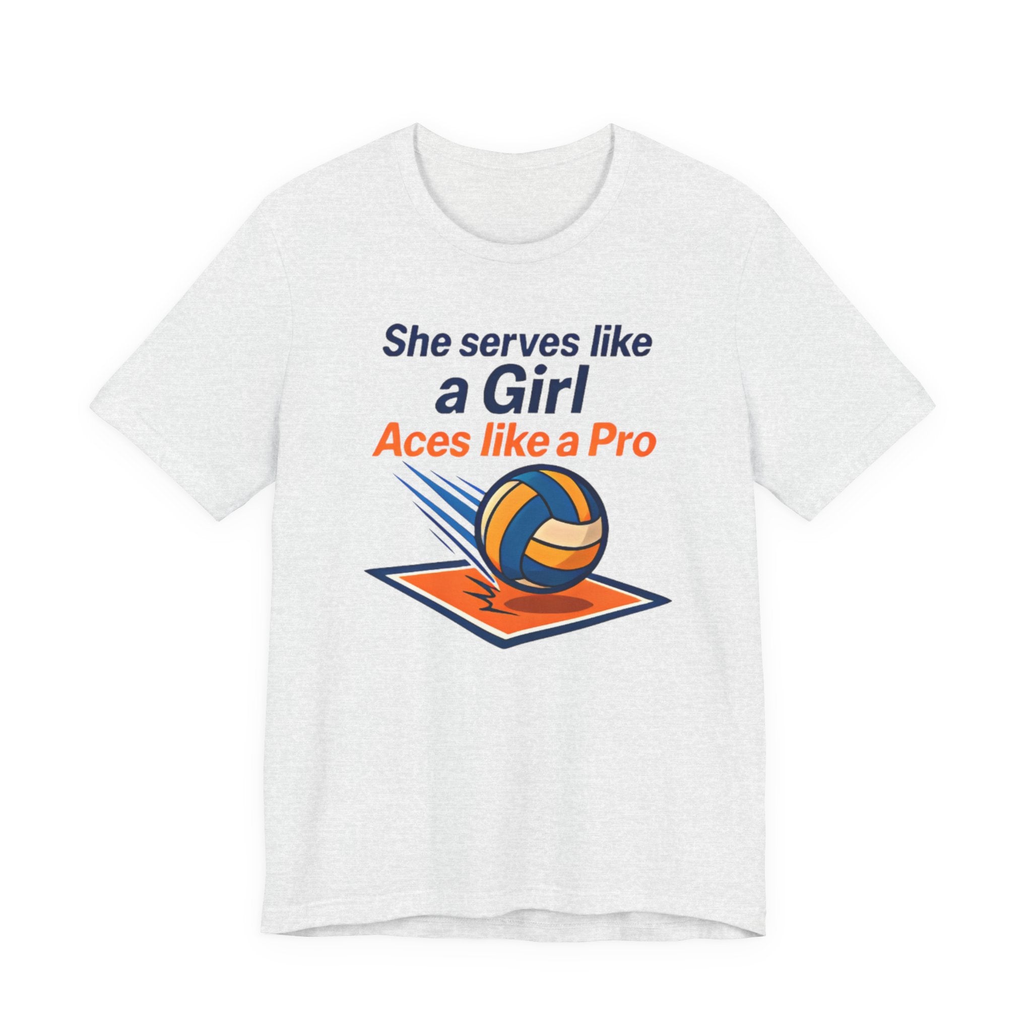 She Serves Like a Girl Tee, Volleyball Shirt